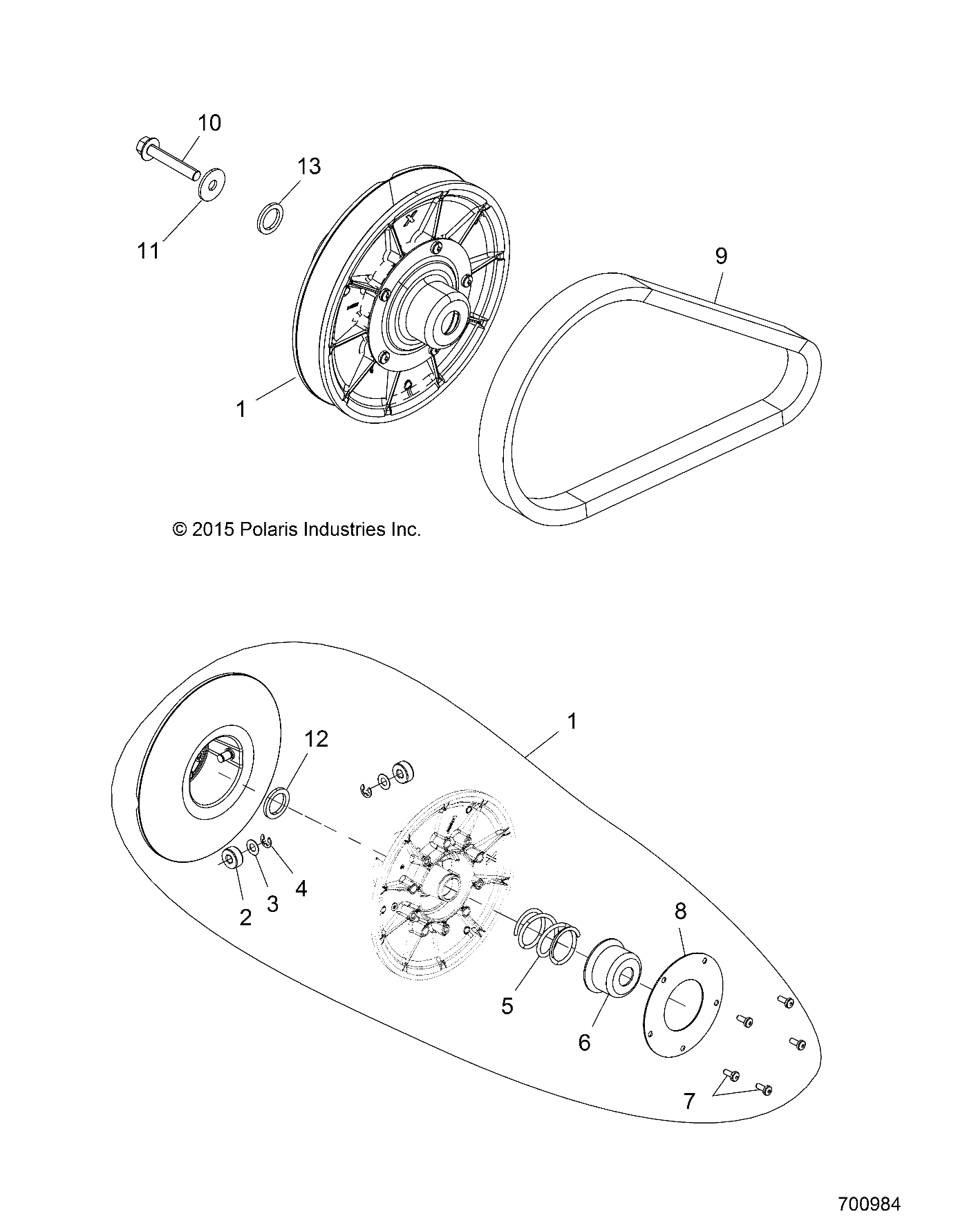 DRIVE TRAIN, SECONDARY CLUTCH - R16RTED1F1 (700984)