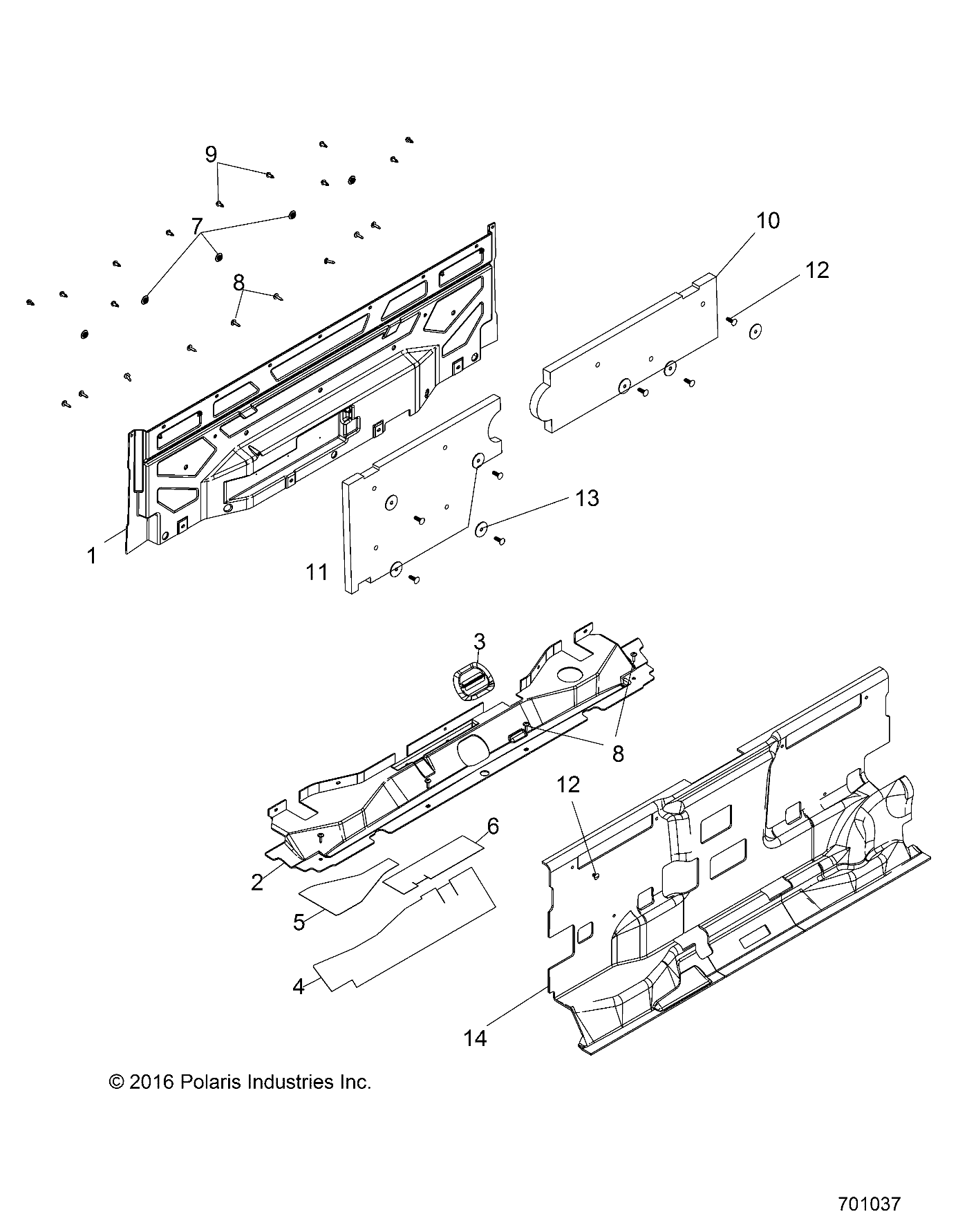 BODY, CLOSEOFF, REAR - R16B1PD1AA/2P (701037)