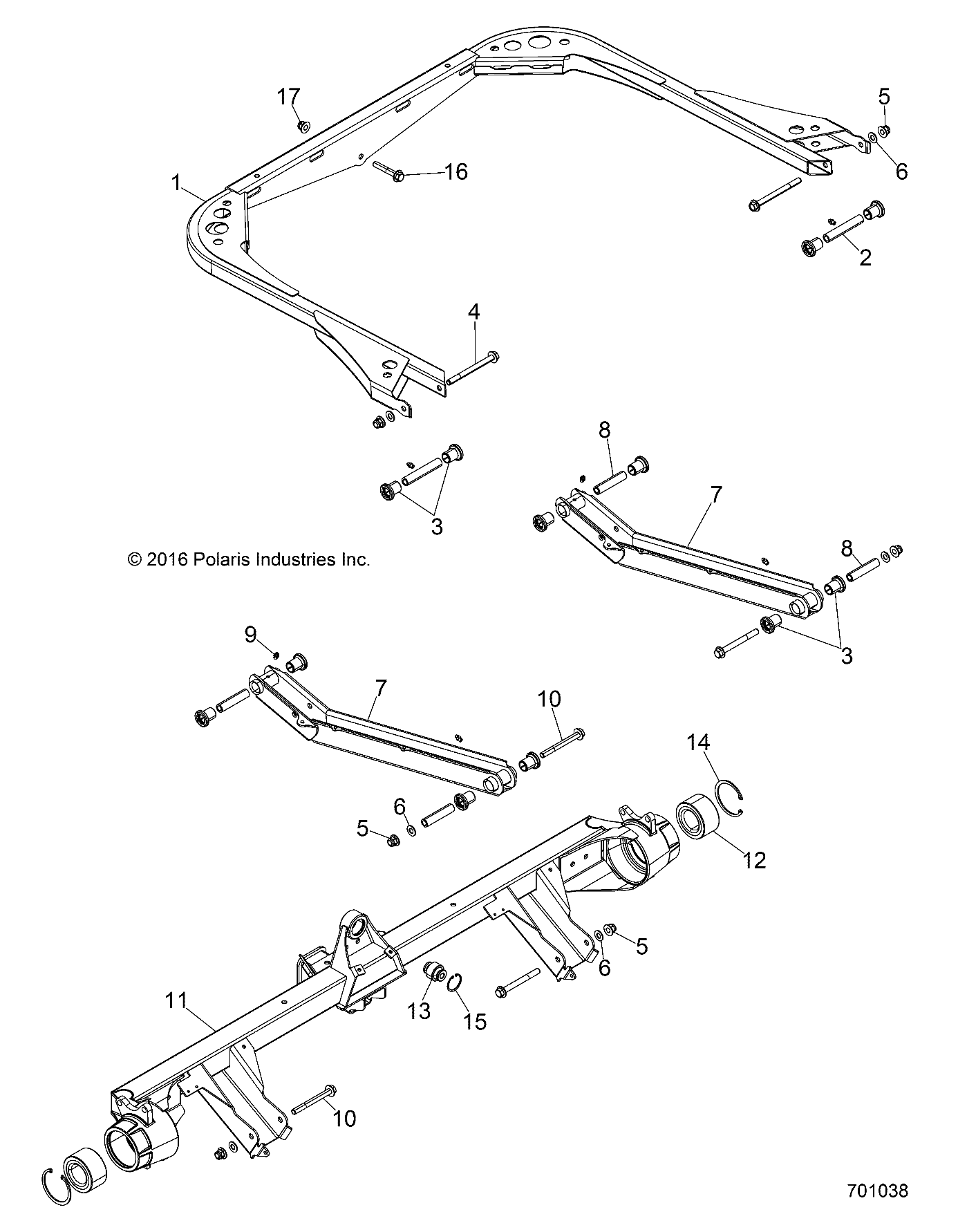 SUSPENSION, REAR - R17B1PD1AA/2P (701038)