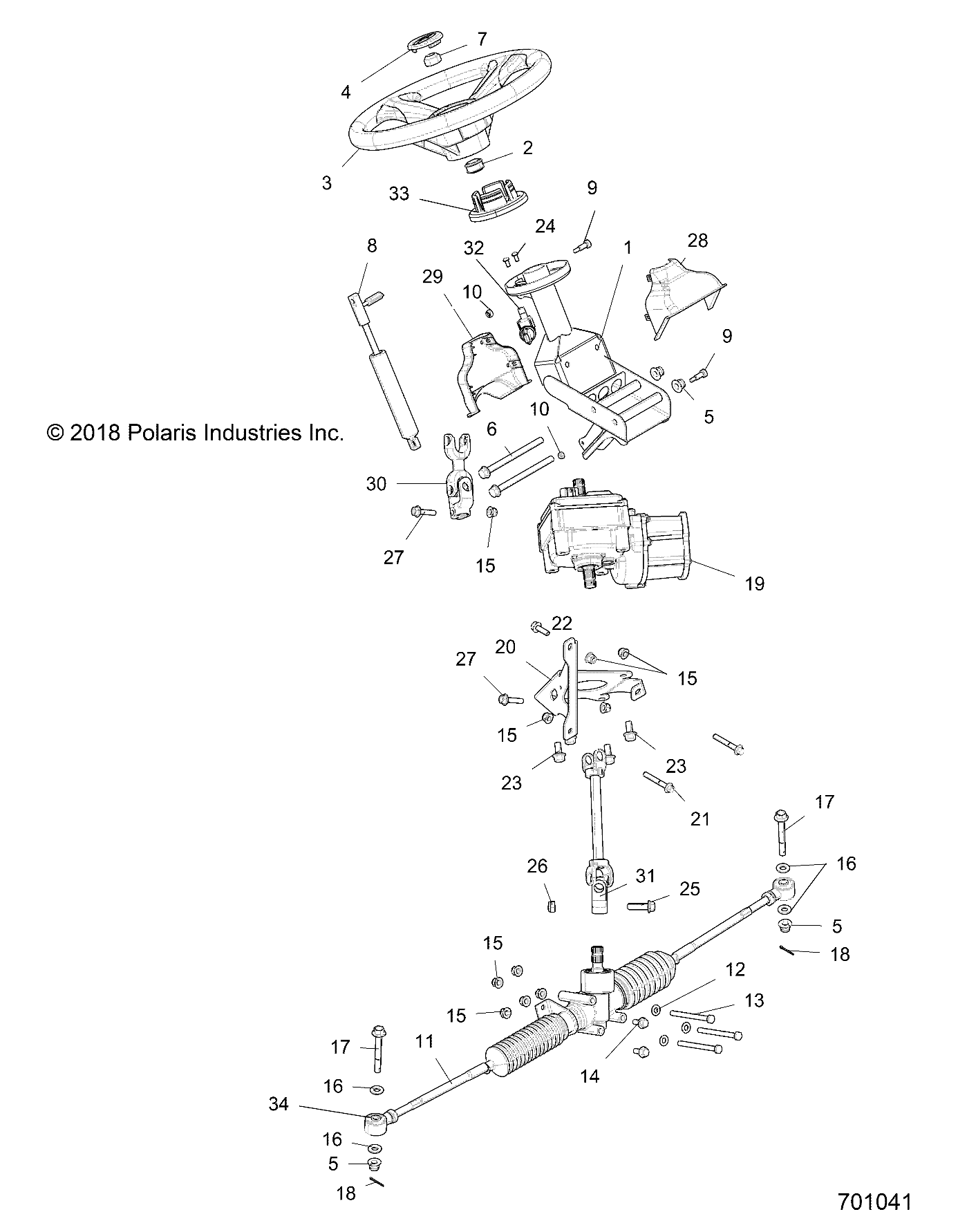 STEERING, STEERING ASM. - R16RME57FH/SF1 (701041)