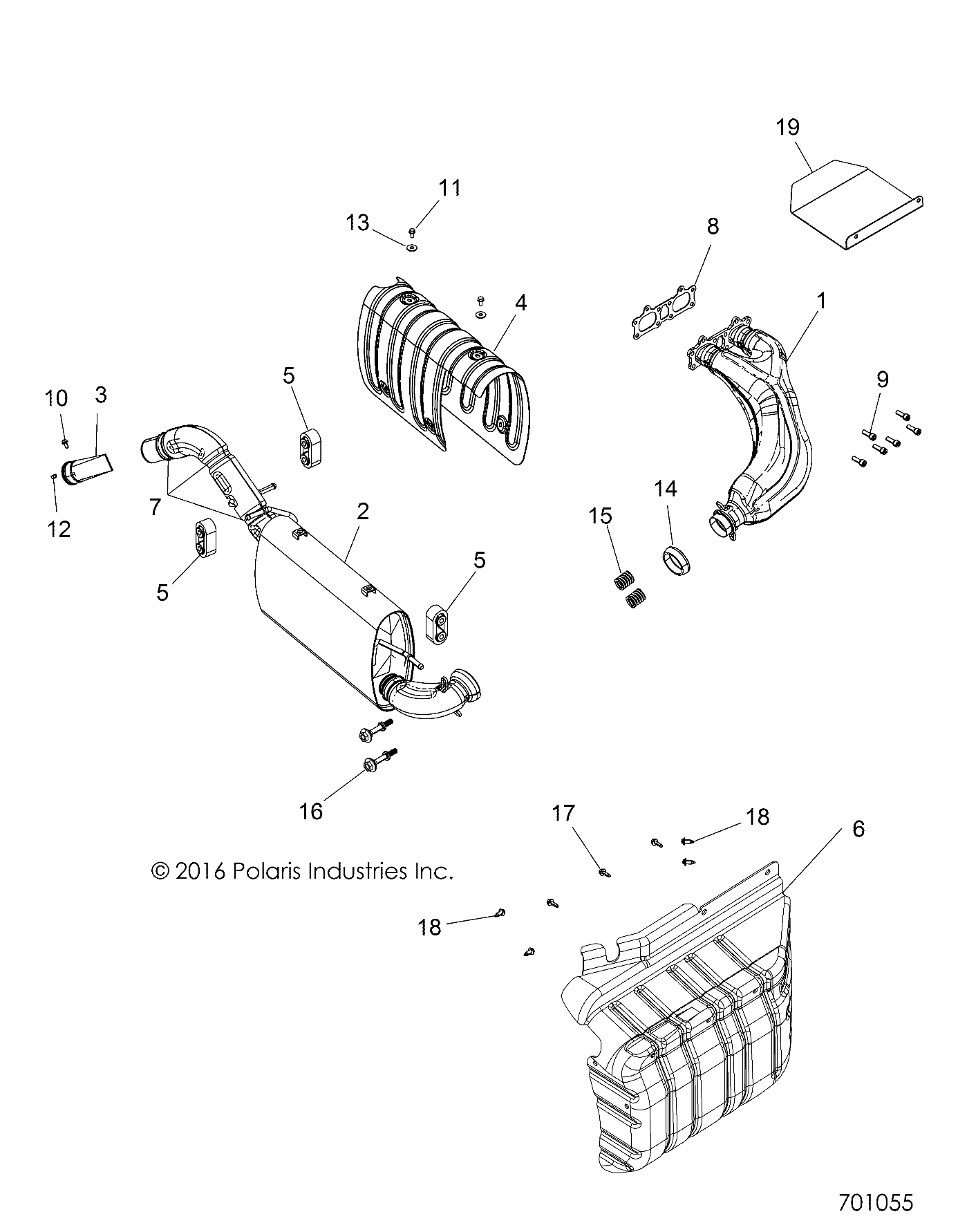 ENGINE, EXHAUST - R17RT_87 ALL OPTIONS (701055)