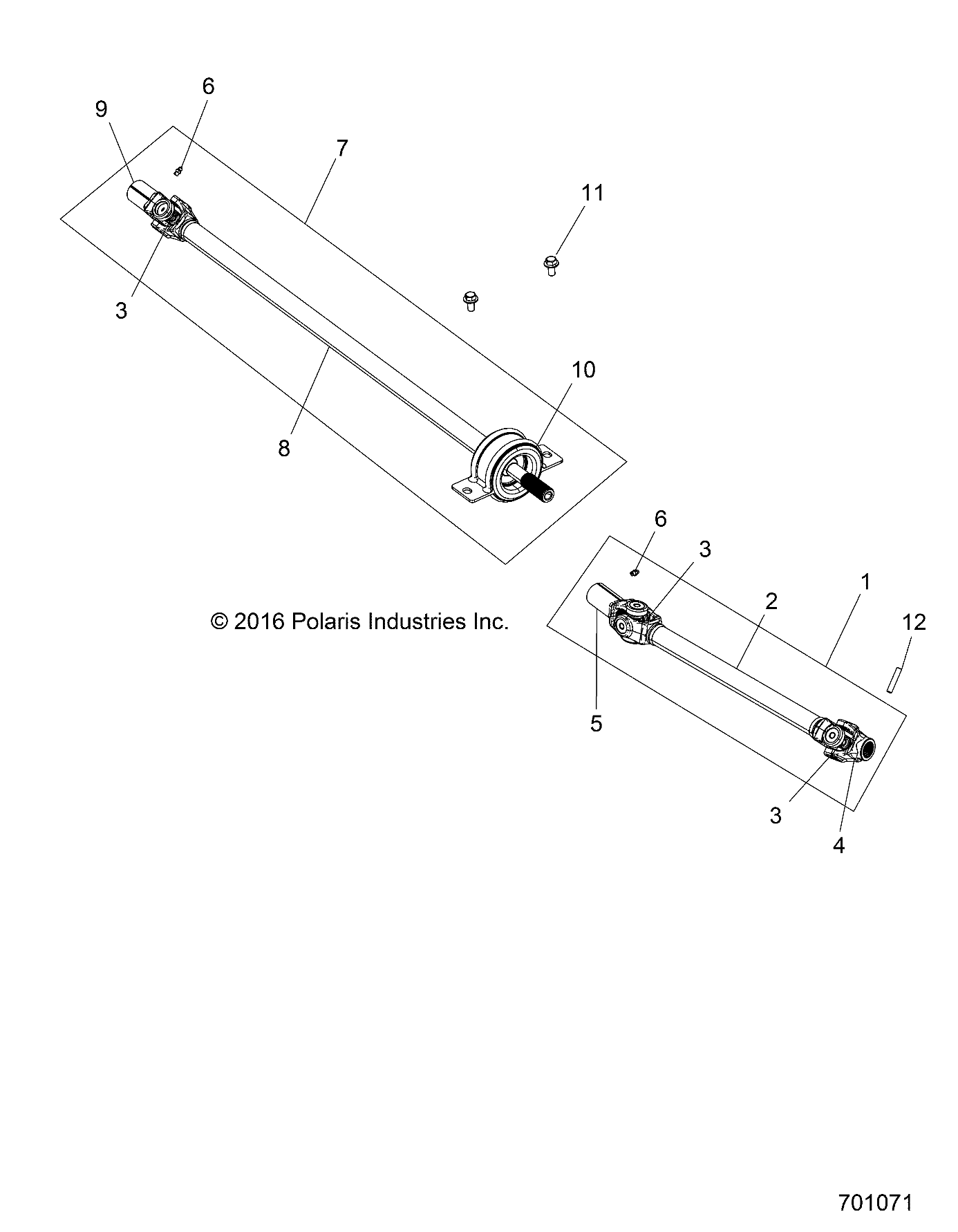 DRIVE TRAIN, FRONT PROP SHAFT - Z17VA/E/X87 ALL OPTIONS (701071)