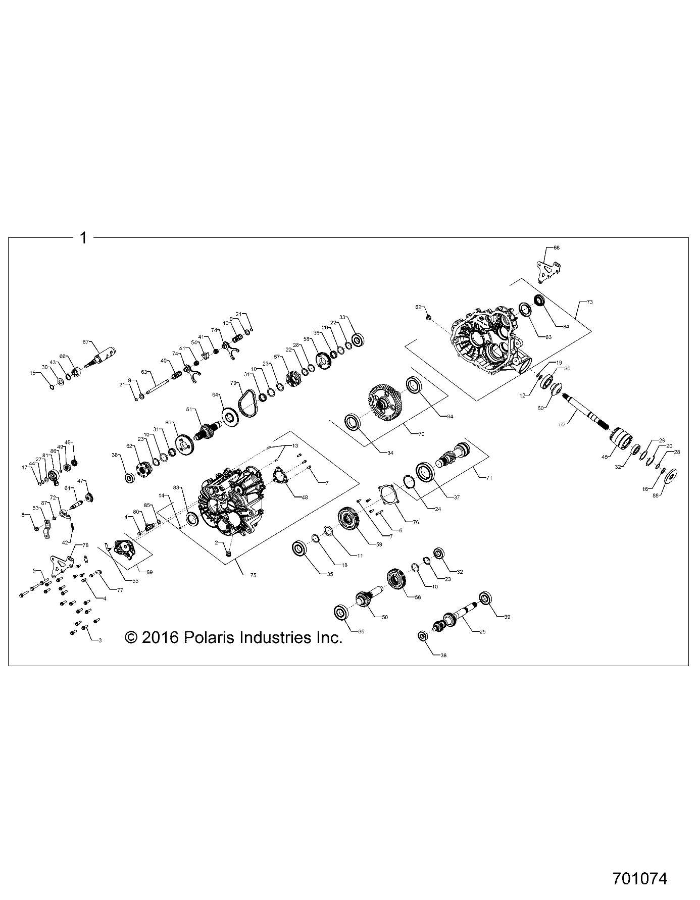 DRIVE TRAIN, MAIN GEARCASE INTERNALS - Z17VAA87A2 (701074)