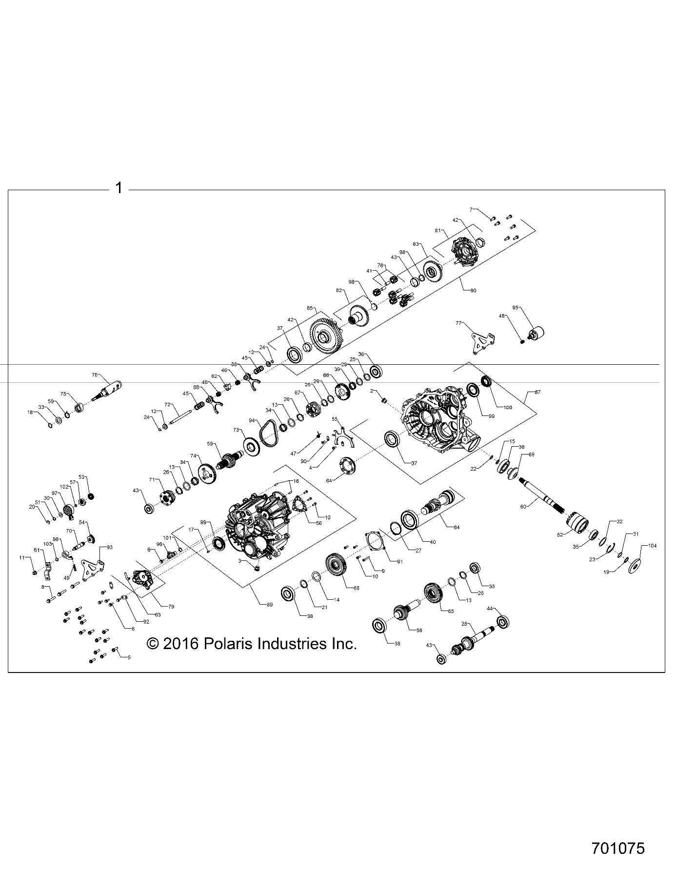 DRIVE TRAIN, MAIN GEARCASE INTERNALS - Z17VAE87AB/E87AK/X87AK (701057)