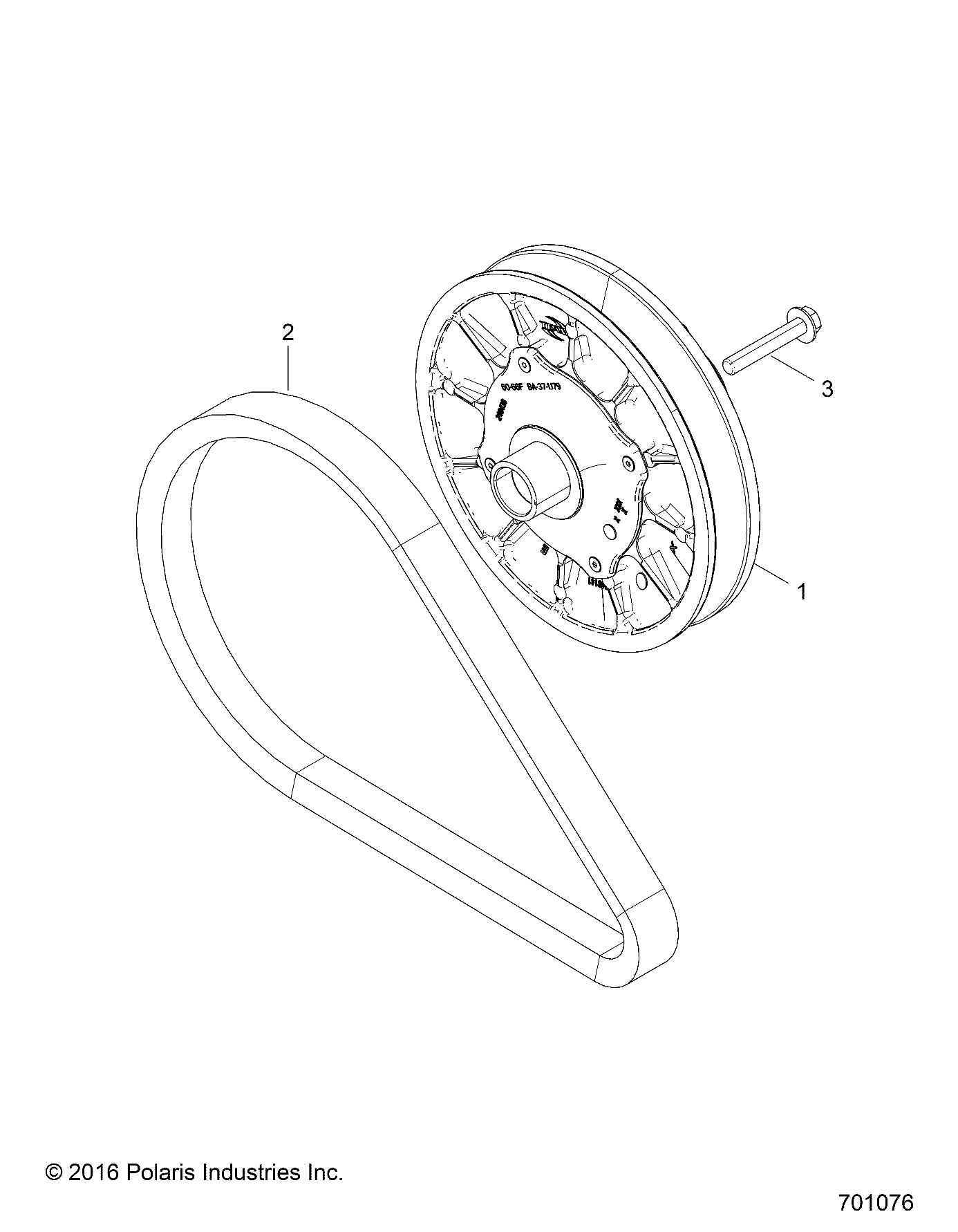 DRIVE TRAIN, SECONDARY CLUTCH - Z17VFE99NM (701076)