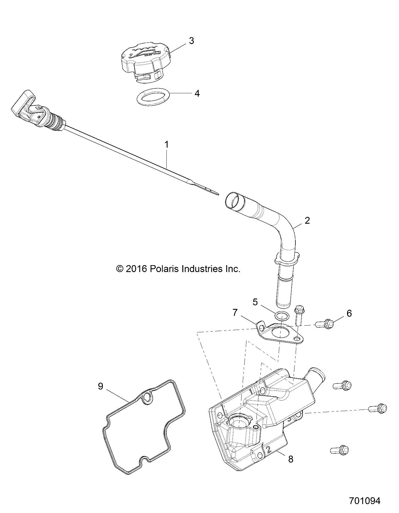 ENGINE, OIL DIPSTICK and BREATHER - Z17VBA87A2/E87AB/AK/AM/LK (701094)