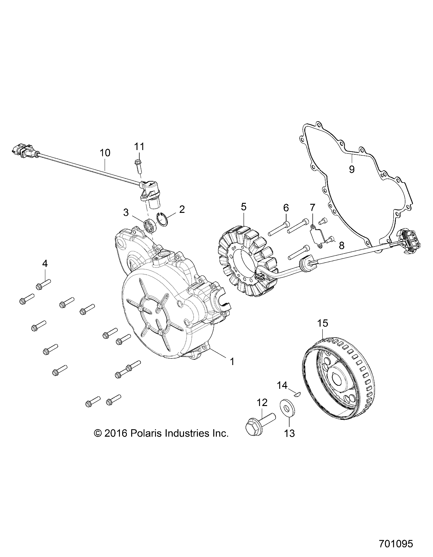 ENGINE, STATOR and COVER - Z19VAA87A2/E87AK/AR/AA (701095)