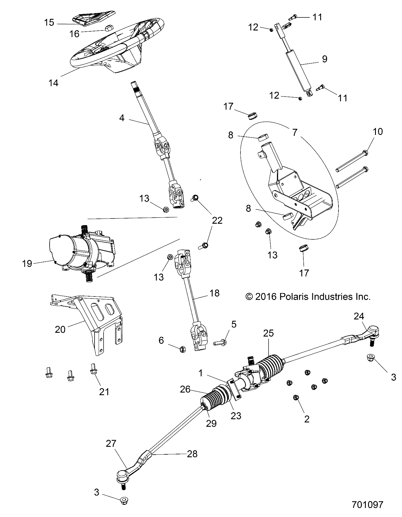 STEERING, POWER STEERING ASM. - Z17VAE87AB/AK (701097)