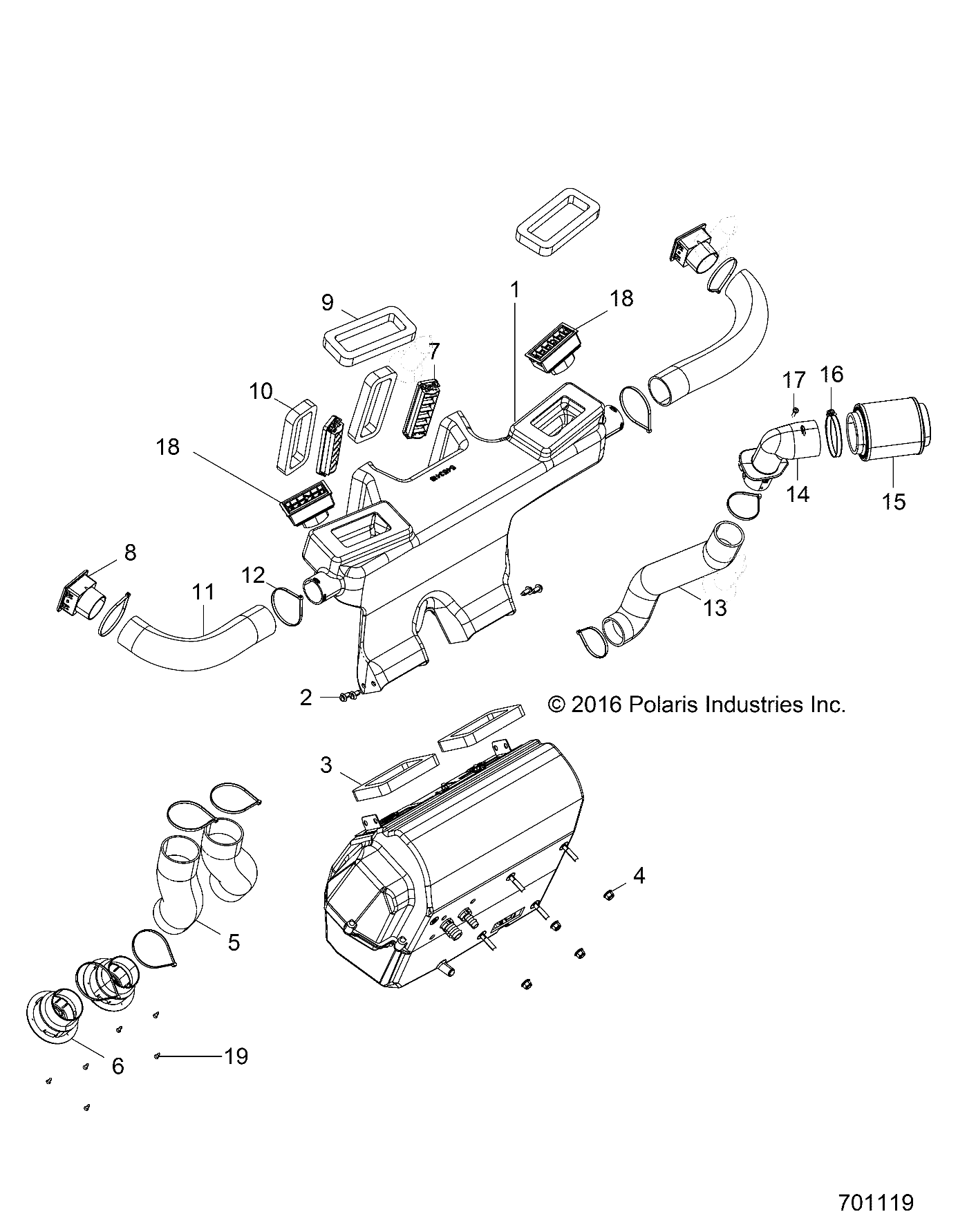 BODY, HVAC DUCTING - R17RTU99AV/BV (701119)