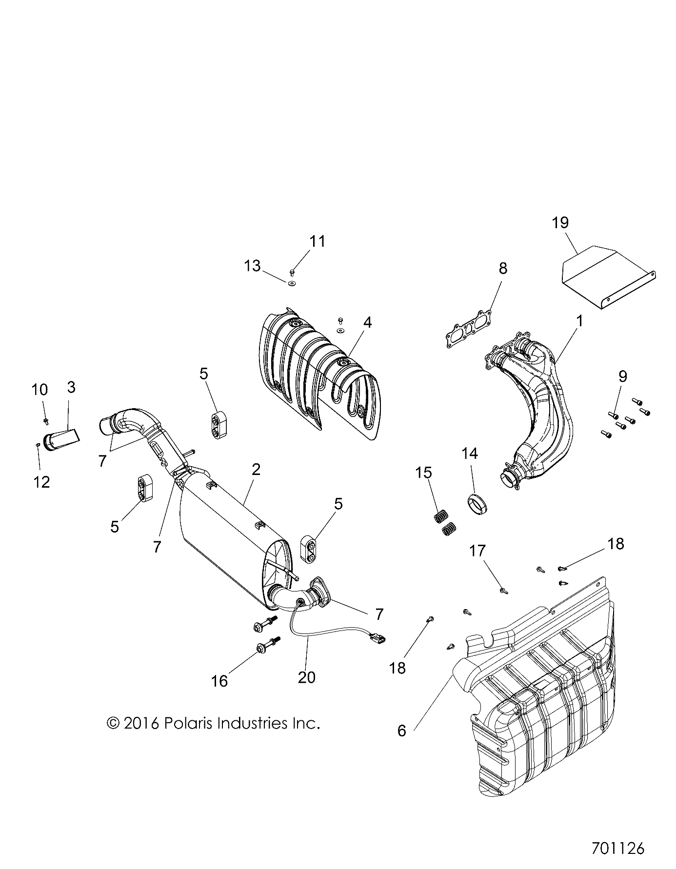 ENGINE, EXHAUST - R17RV_99 ALL OPTIONS  (701126)