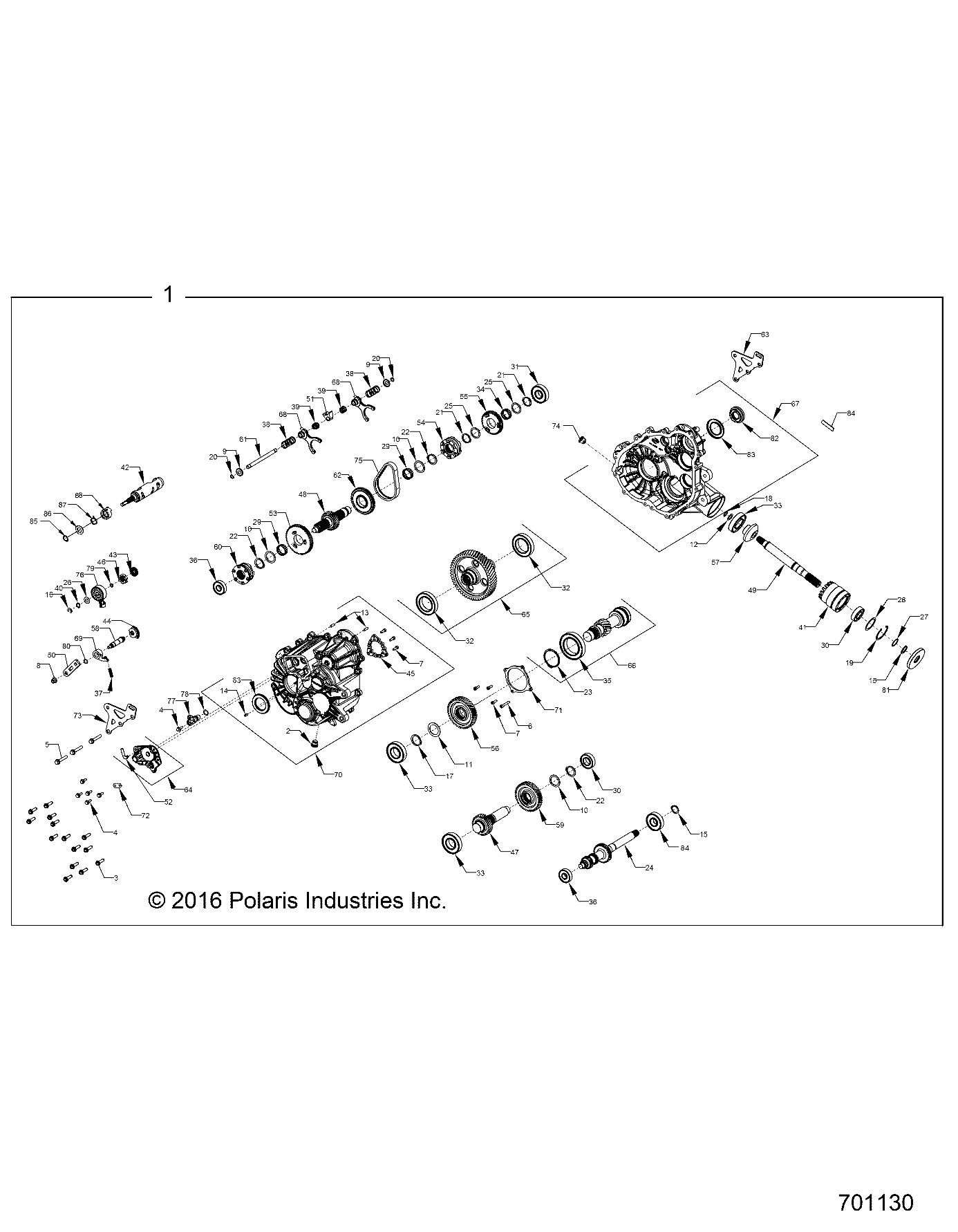 DRIVE TRAIN, MAIN GEARCASE INTERNALS - R17RTM99AM/BM (701130)