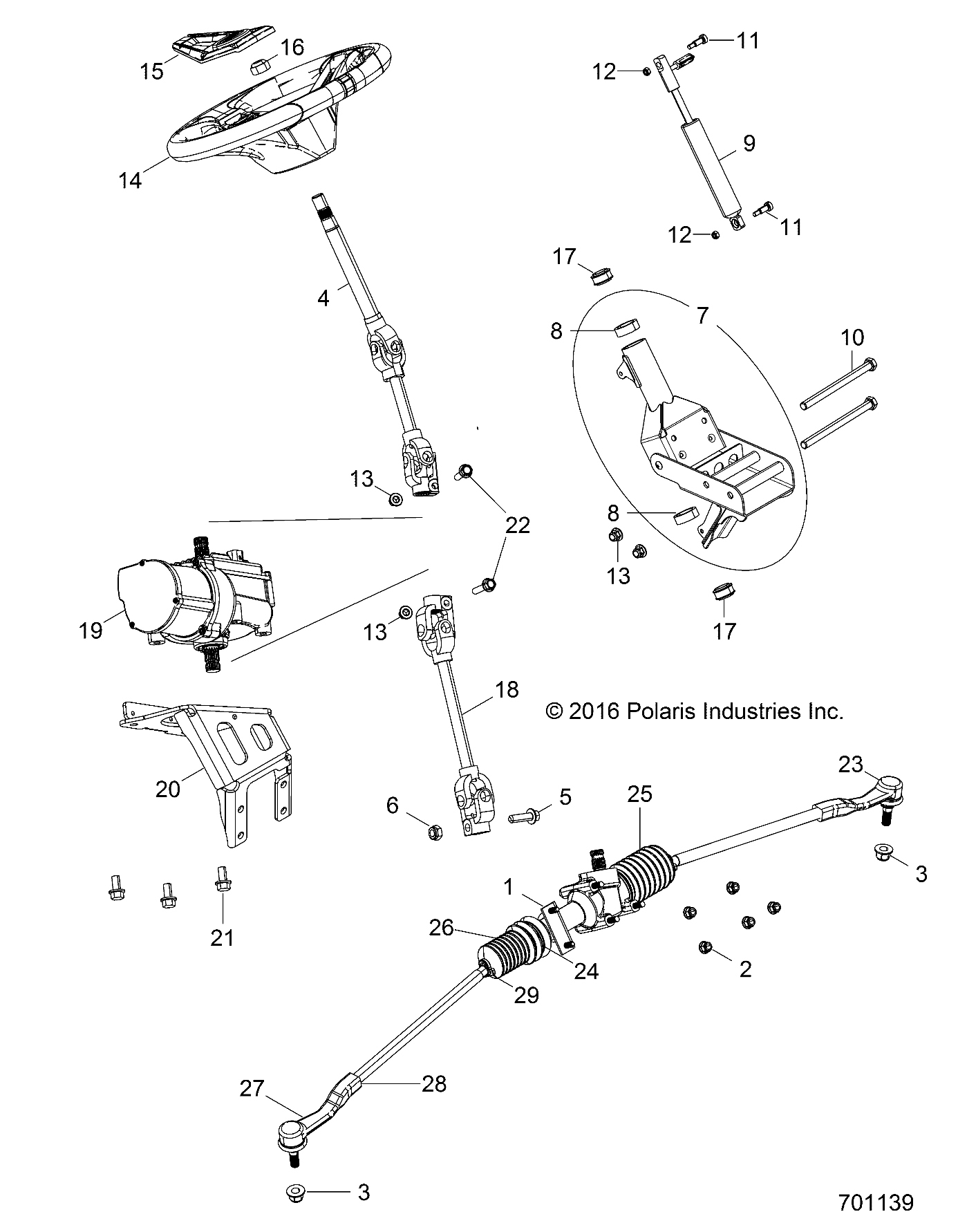 STEERING, POWER STEERING ASM. - Z17VBE99AR/AL/AE (701139)