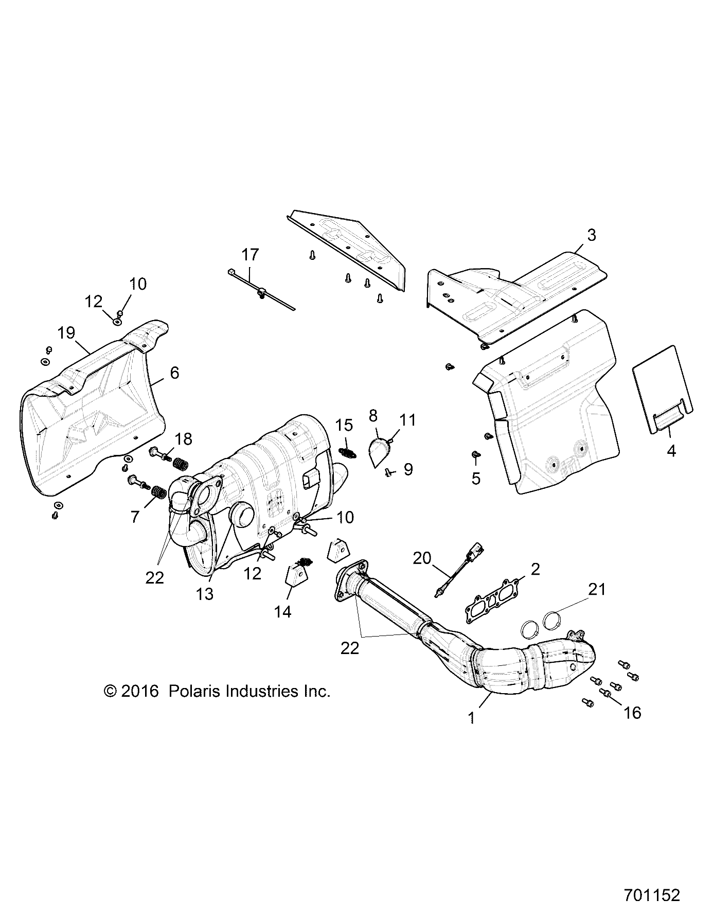 ENGINE, EXHAUST SYSTEM -  Z17VBE99AR/AL/AE (701152)