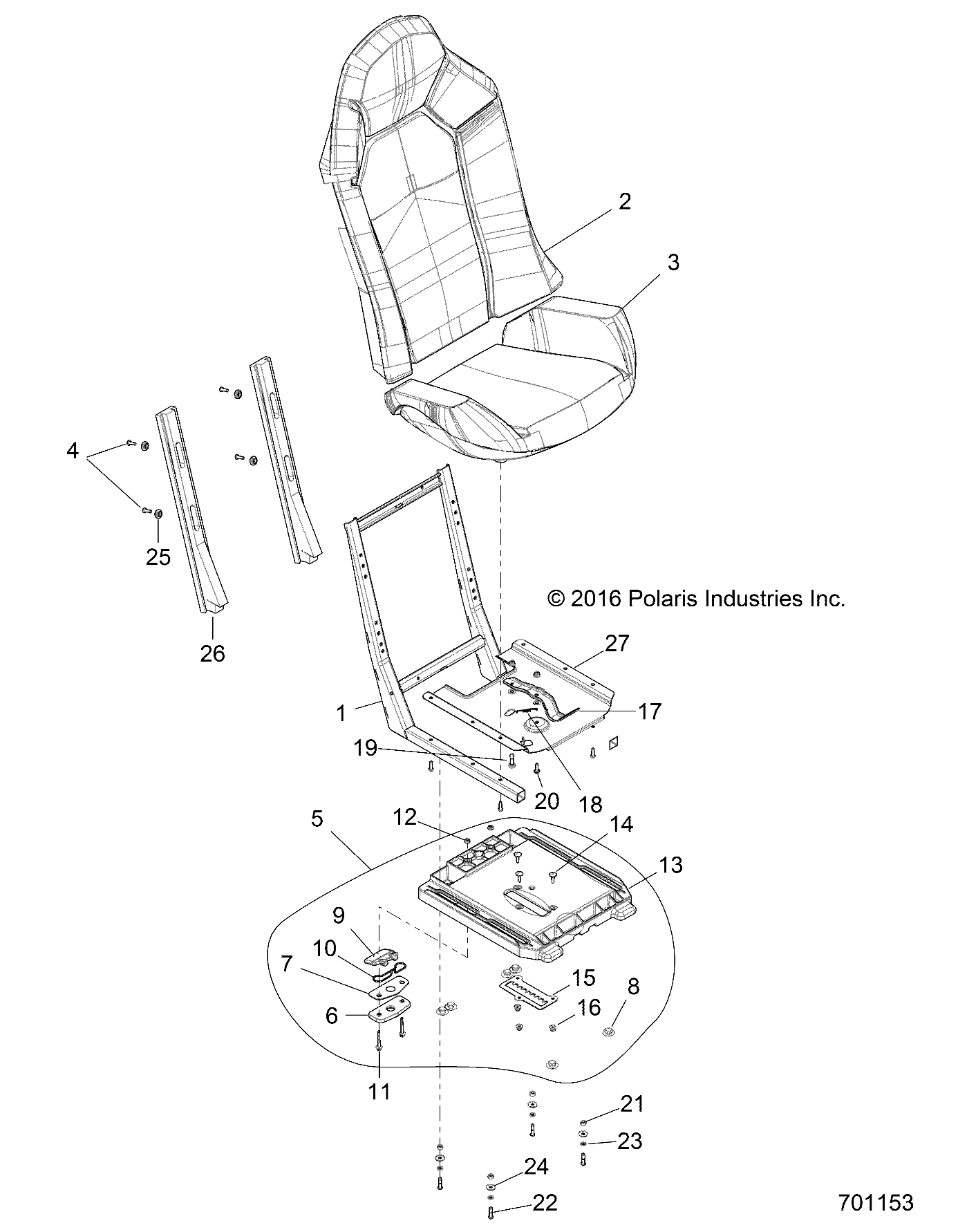 BODY, SEAT ASM. AND SLIDER - Z17VCE87AB/AK/AM (701153)