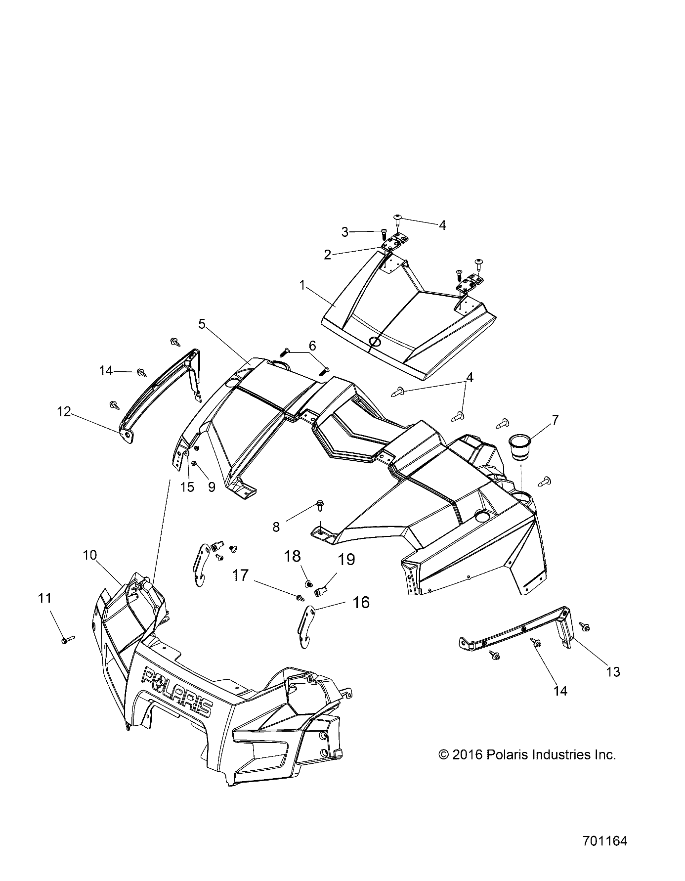 BODY, HOOD and FRONT FASCIA - R19RCA57A1/A4/B1/B4 (701164)