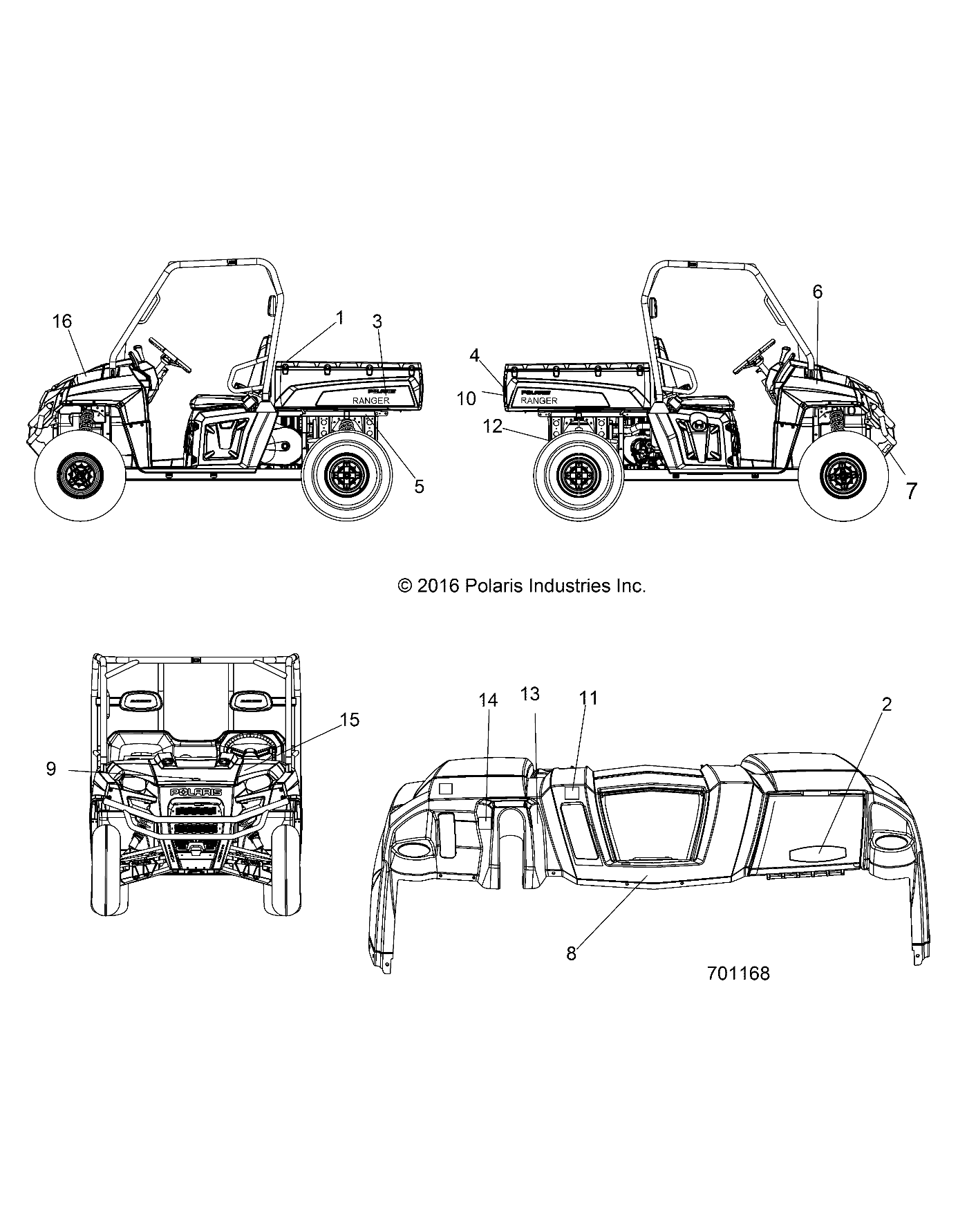 BODY, DECALS - R19RCA57A1/A4/B1/B4 (701168)