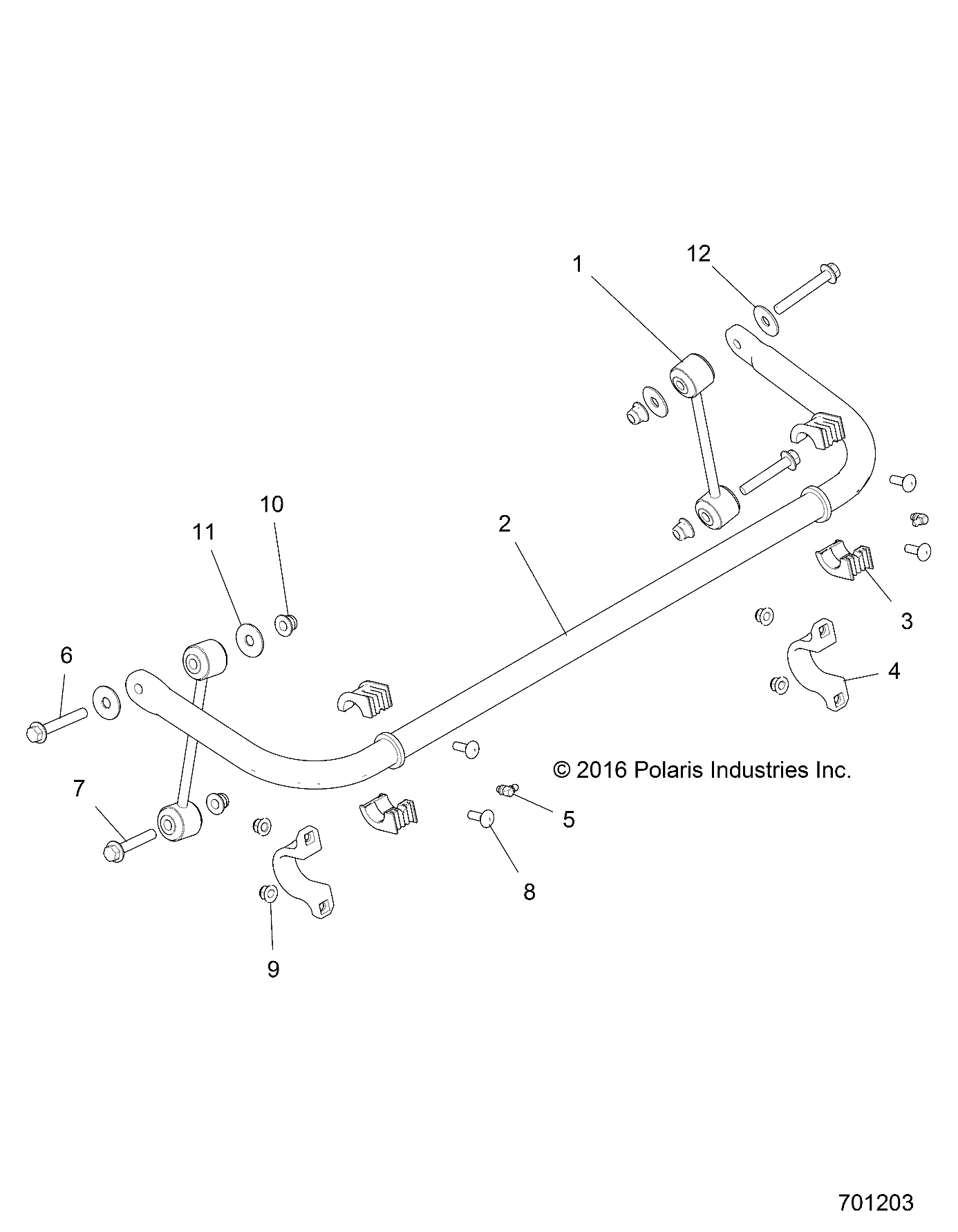 SUSPENSION, STABILIZER BAR, REAR - Z19VDE99FK/S99CK/FK (701203)