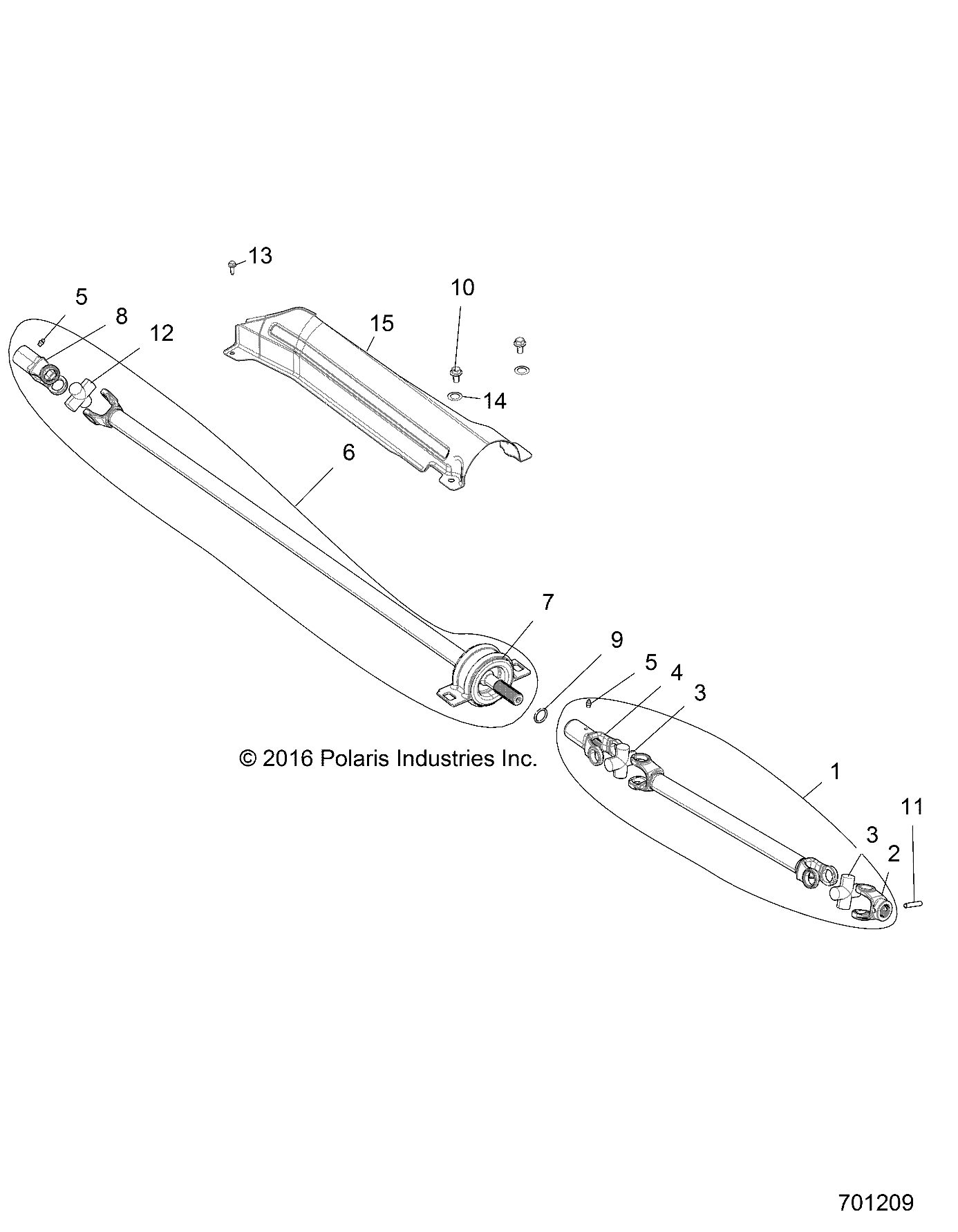 DRIVE TRAIN, FRONT PROP SHAFT - Z17VD_99AB/AK/AM/AW/LW/AZ/AP (701209)