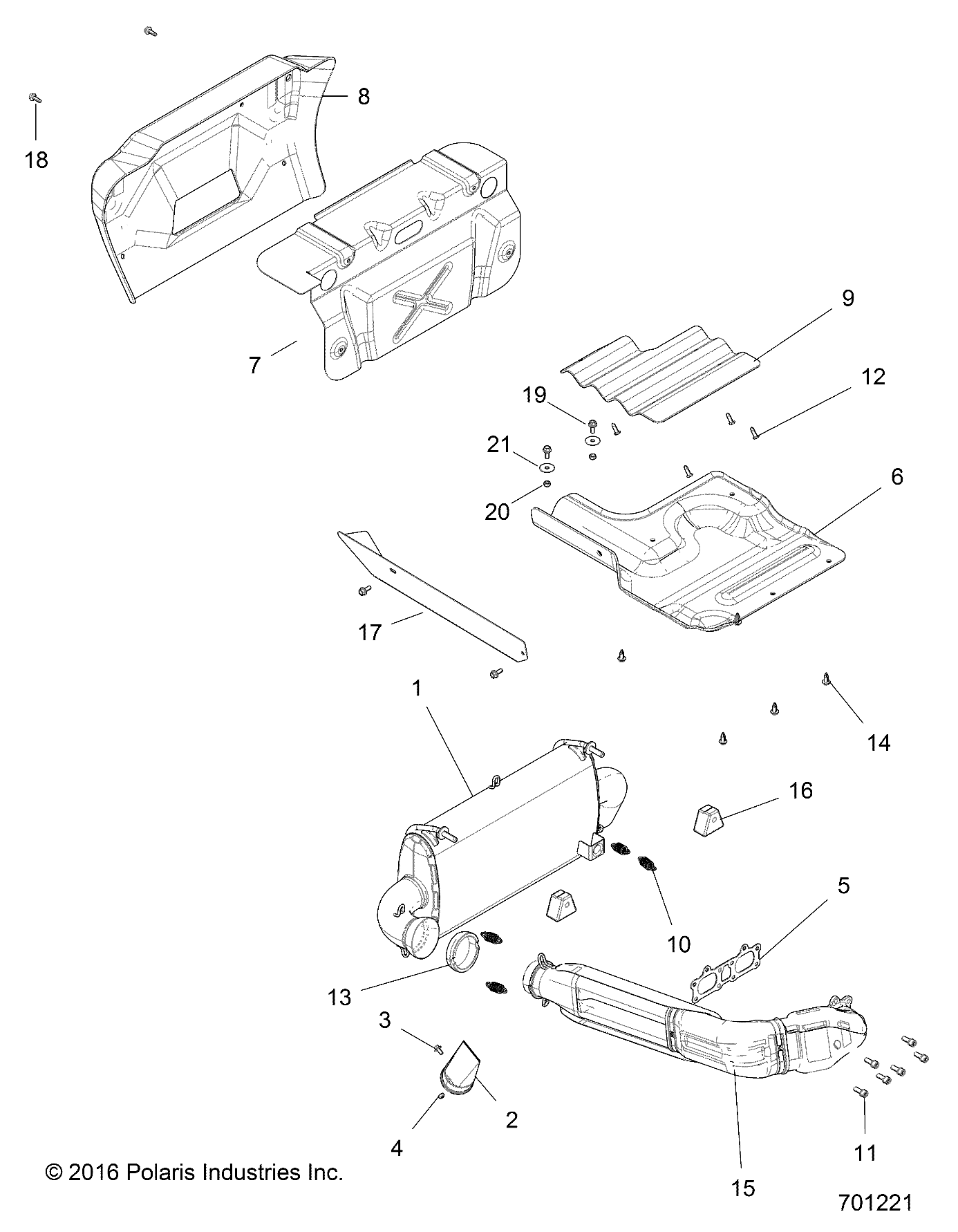 ENGINE, EXHAUST SYSTEM - Z14ST1EFX (701221)