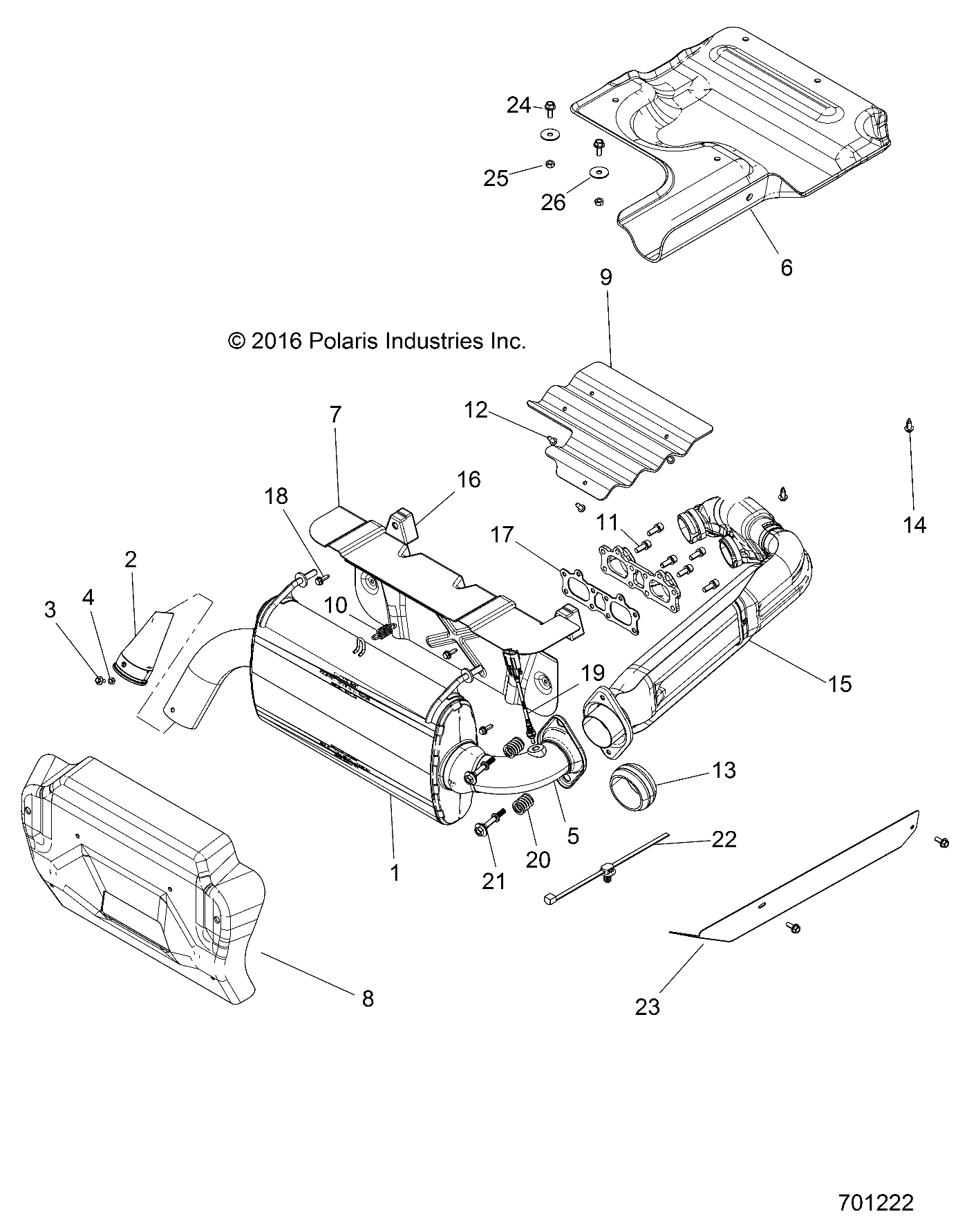 ENGINE, EXHAUST SYSTEM - Z15VDE99AT/AL/AV/AW/LP/EW/AO/AP/AZ/NV/NW/K99AA/AU (701222)