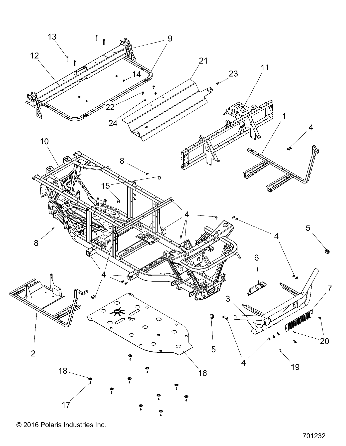 CHASSIS, FRAME and FRONT BUMPER - R16RMA32A1/A2 (701232)