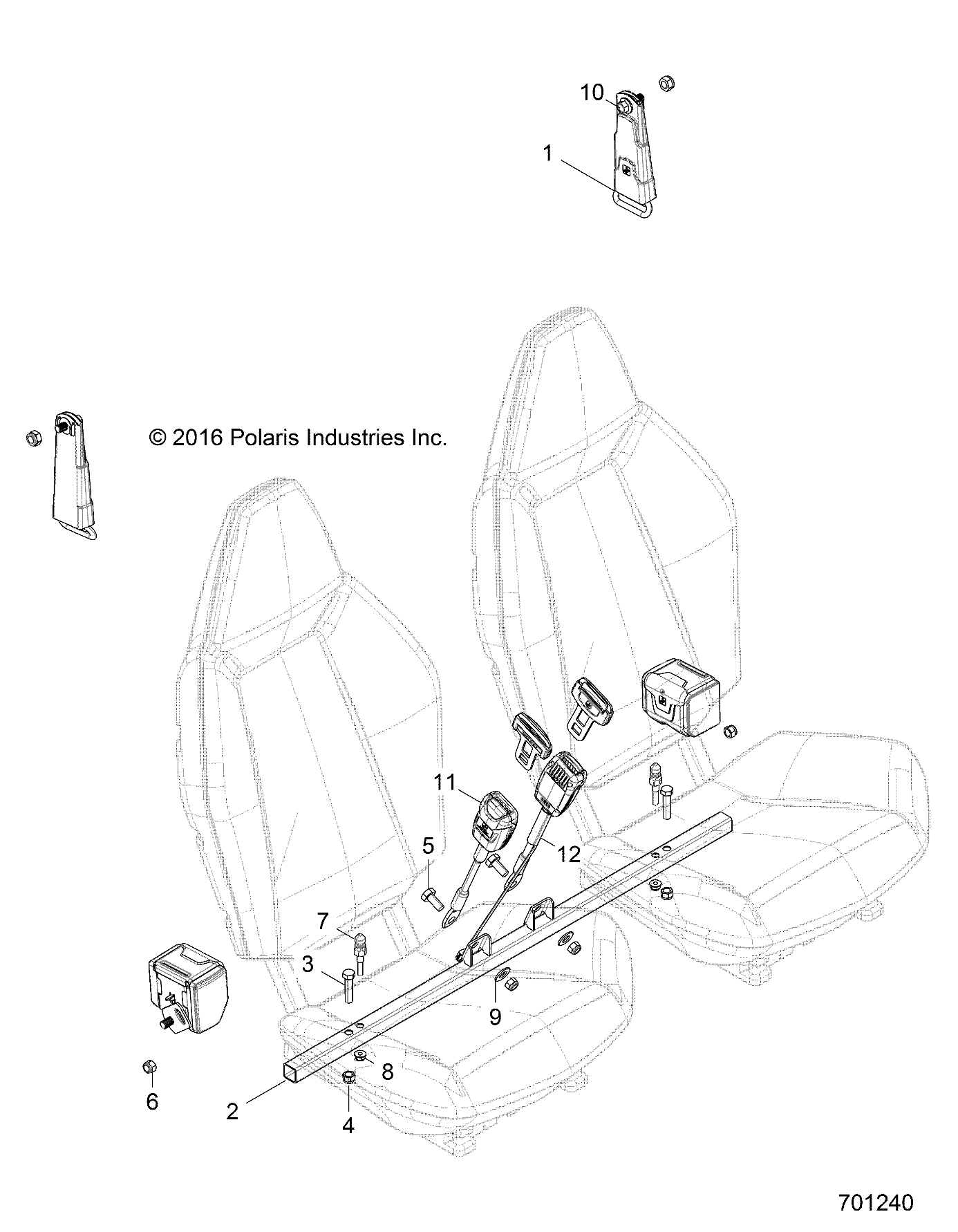 BODY, SEAT MOUNTING and BELTS - Z18VHA57B2 (701240)