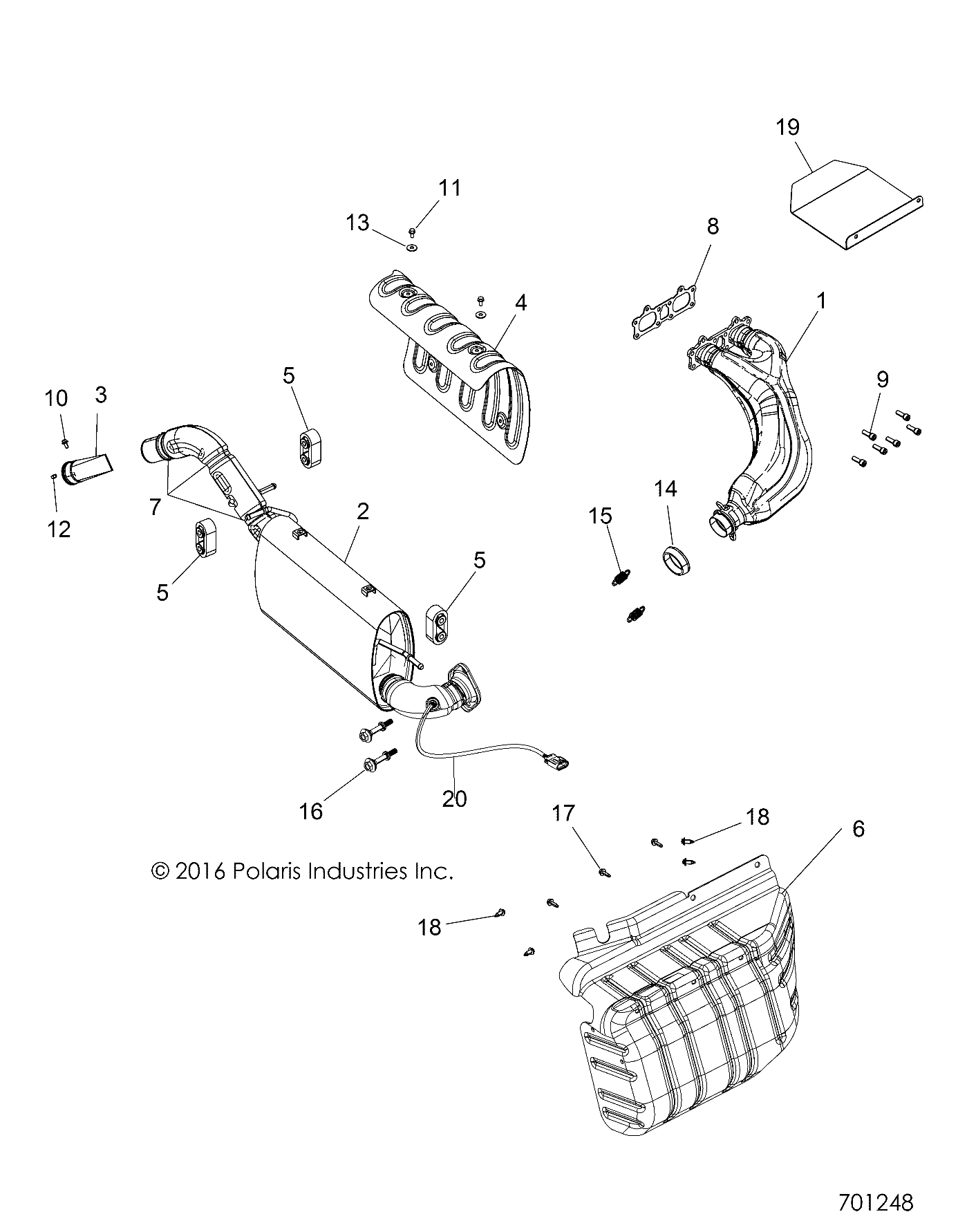 ENGINE, EXHAUST - R17RVE99NY  (701248)