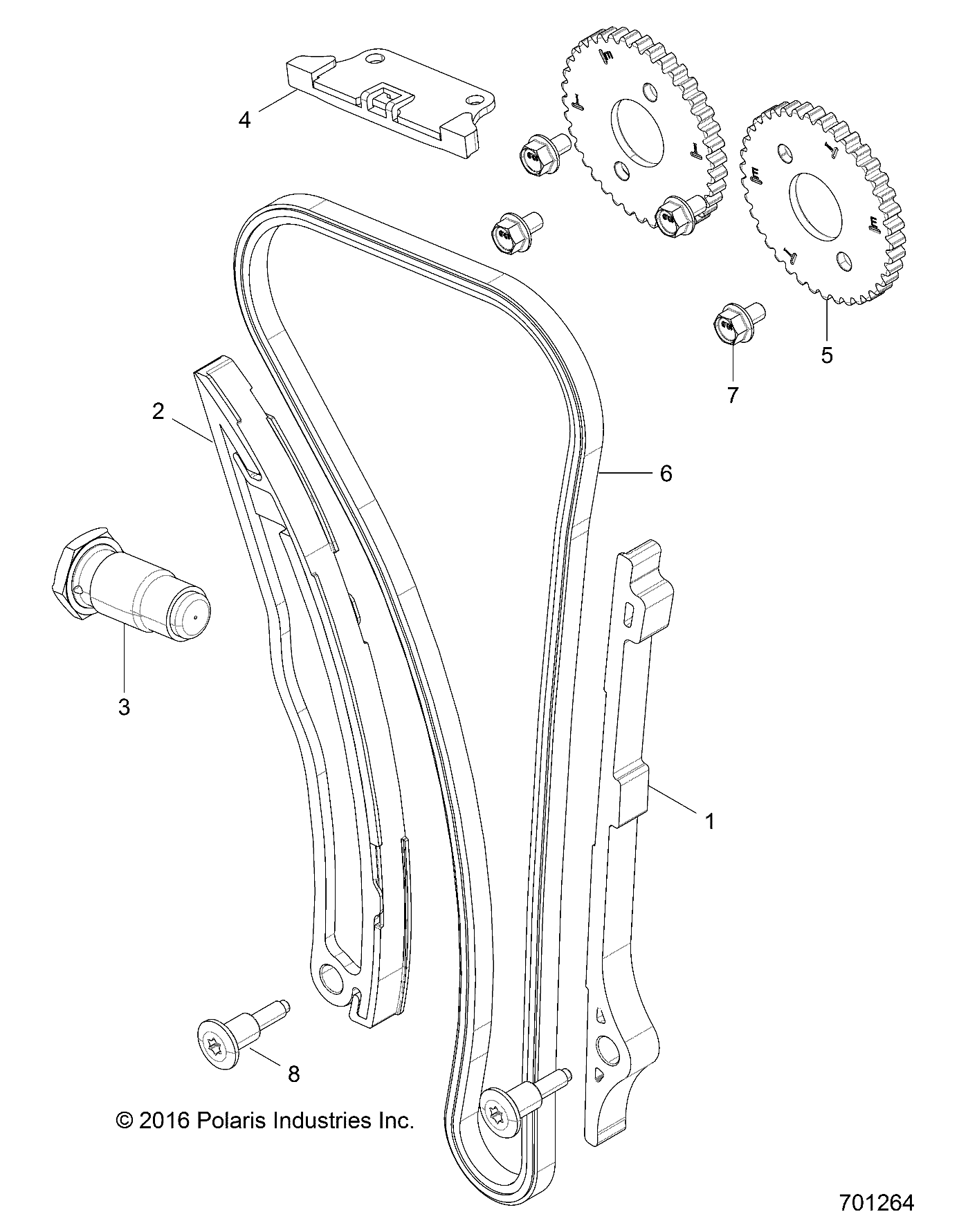 ENGINE, CAM CHAIN and SPROCKET - Z17VJE57AR (701264)