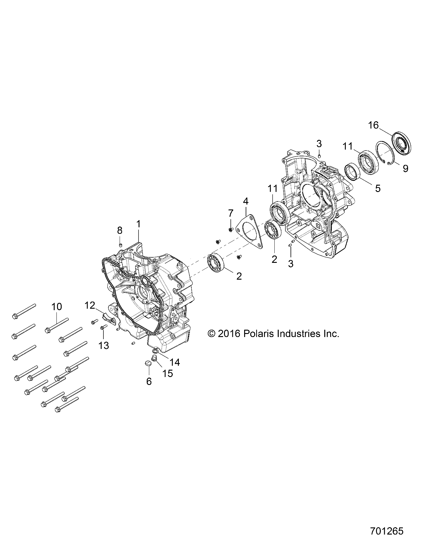 ENGINE, CRANKCASE - Z19VHA57B2/E57BM (701265)