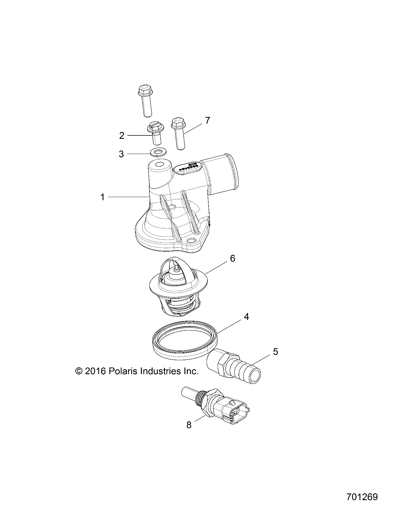 ENGINE, THERMOSTAT AND COVER - Z19VHA57F2 (701269)