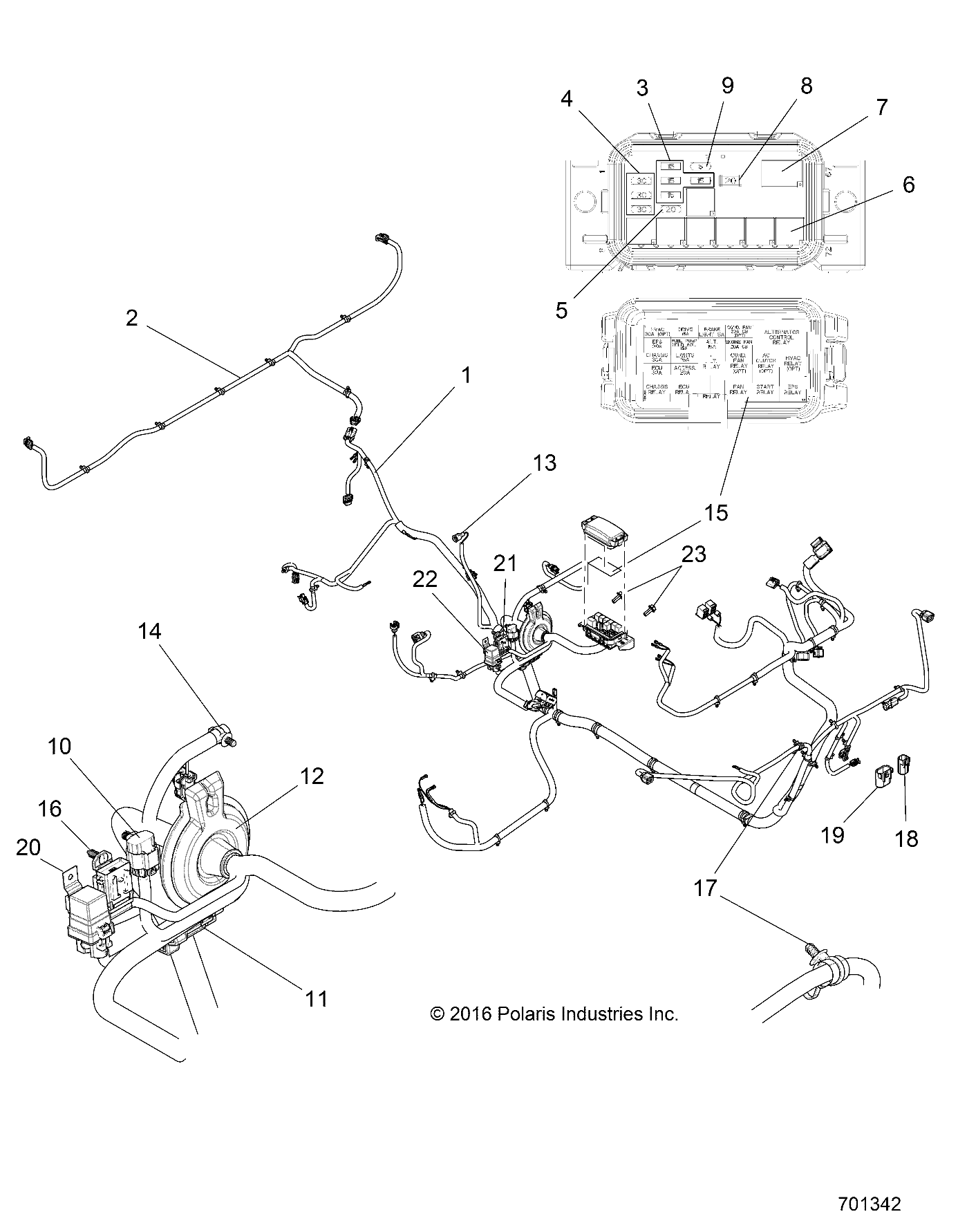 ELECTRICAL, HARNESSES - R16RVAD1A1 (701342)