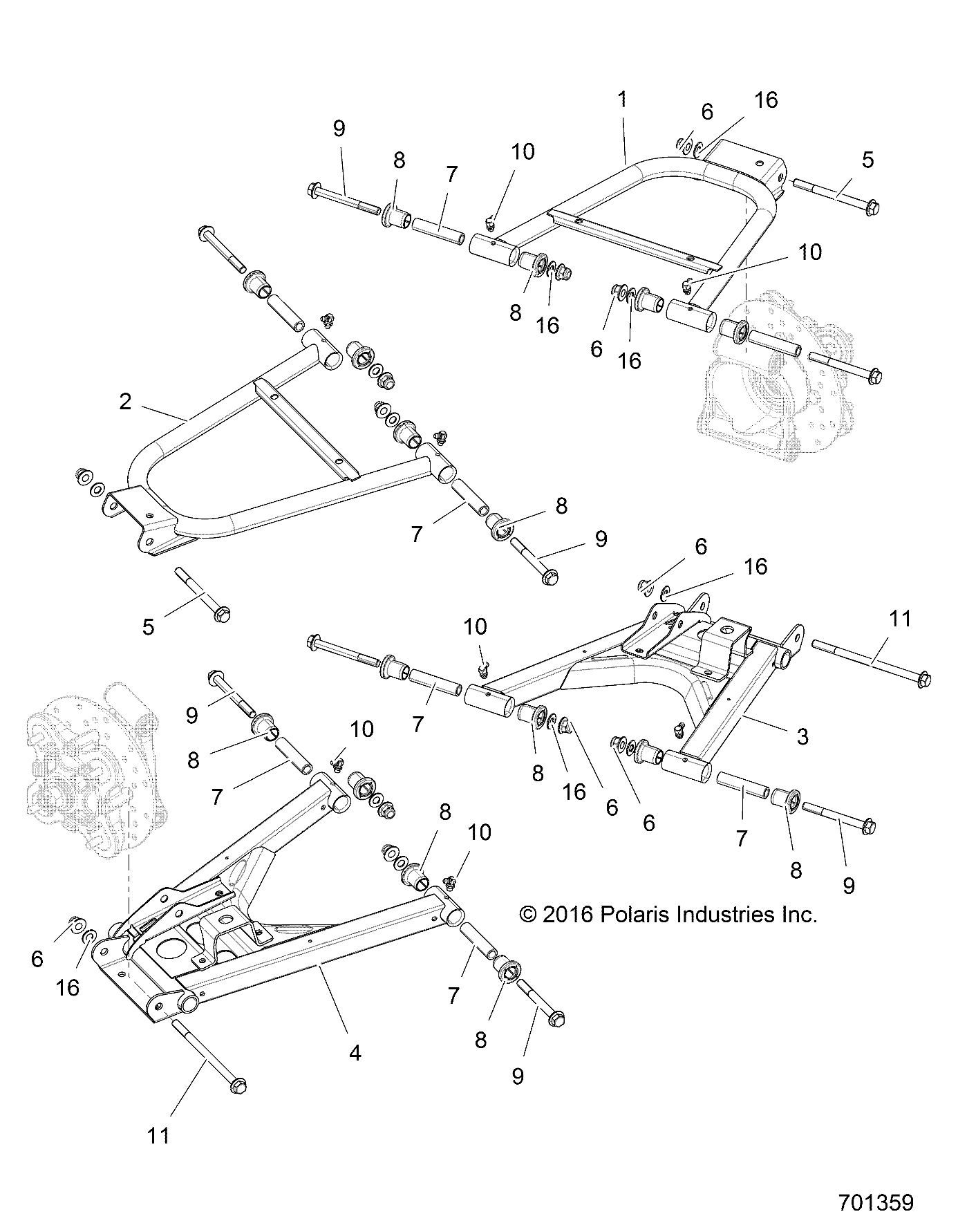 SUSPENSION, REAR CONTROL ARMS - Z17VJE57AR (701359)