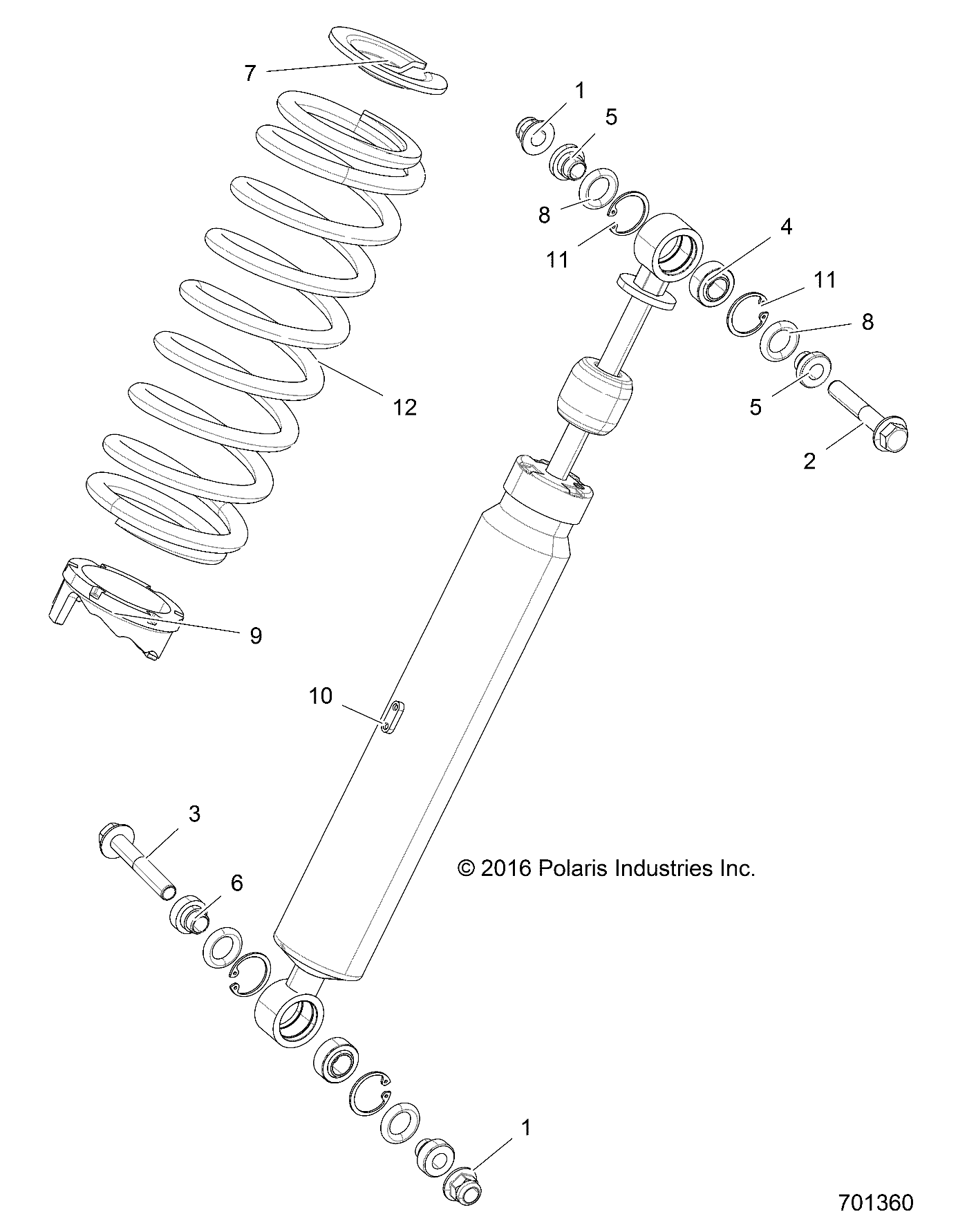 SUSPENSION, REAR SHOCK MOUNTING - Z17VJE57AR (701360)