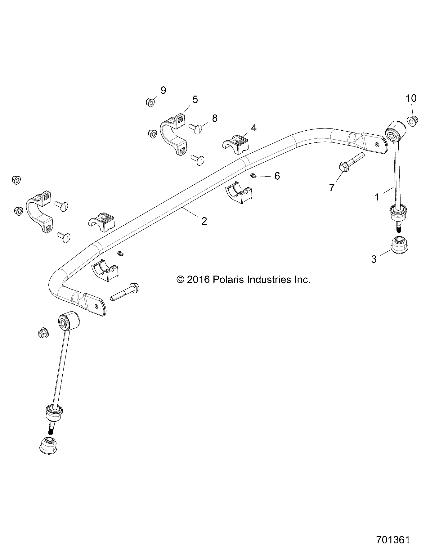 SUSPENSION, STABILIZER BAR, REAR - Z17VJE57AR (701361)