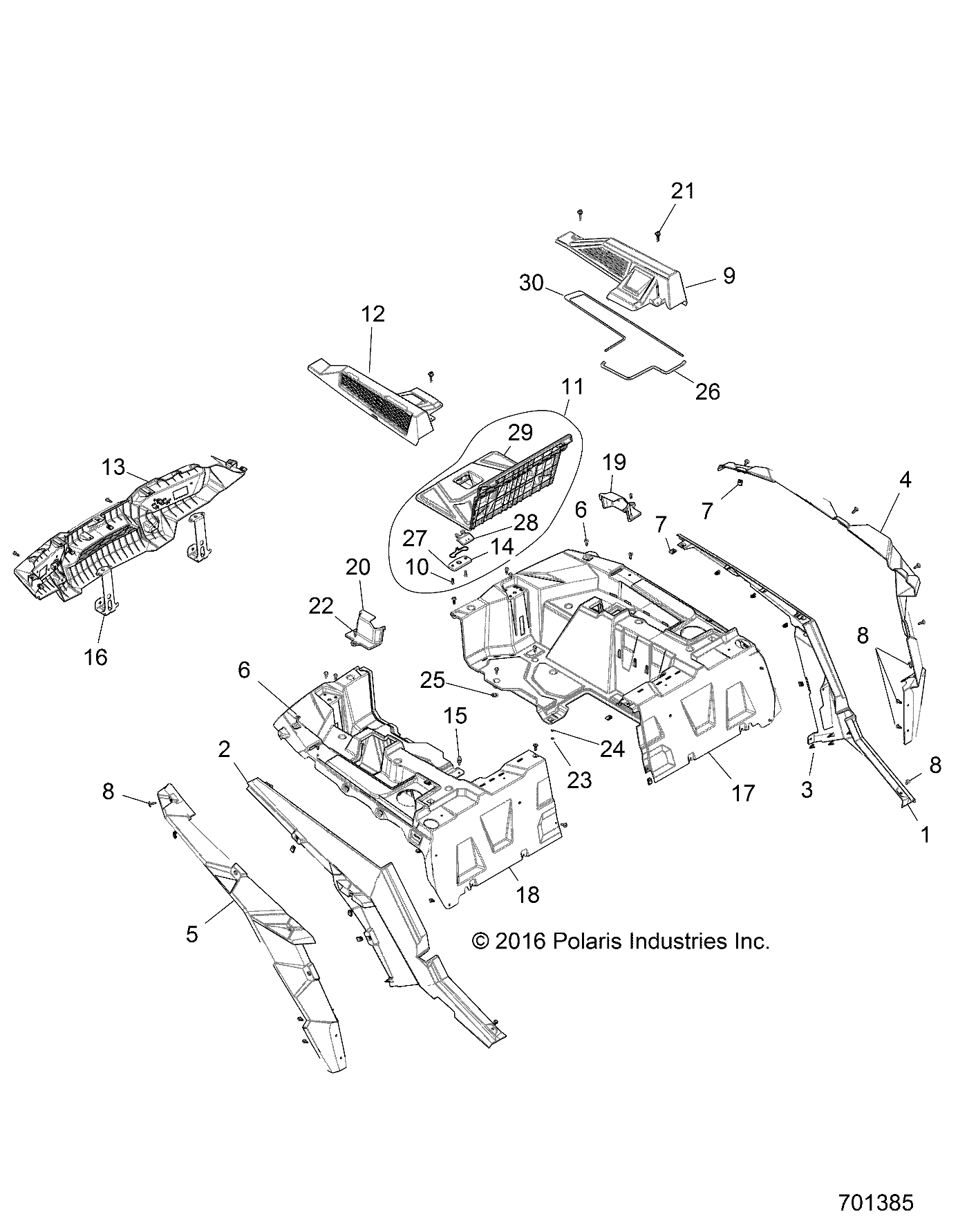 BODY, REAR RACK AND FENDERS - Z17VFE92NG/NK/NM (701385)