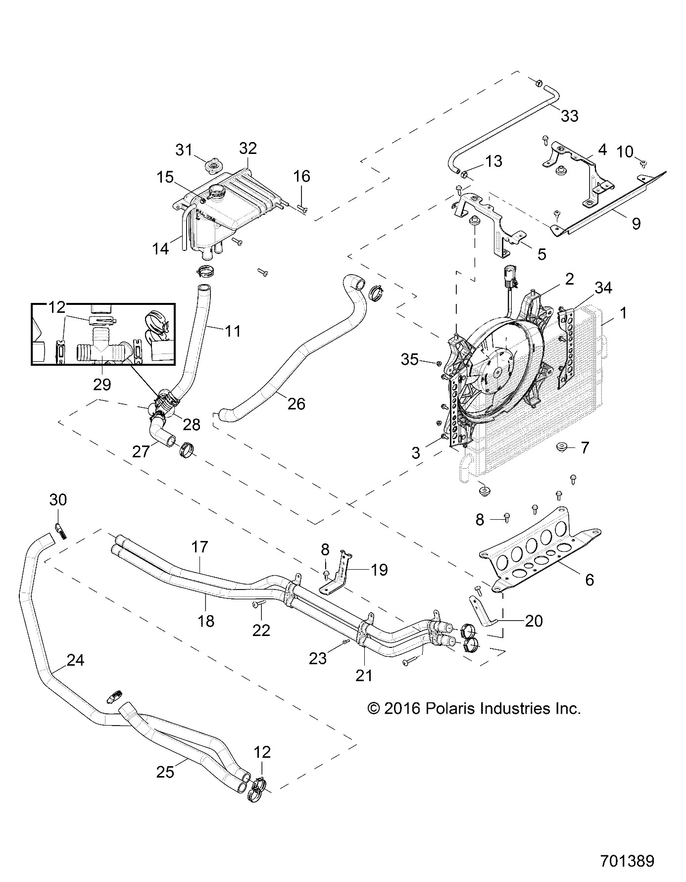 ENGINE, COOLING SYSTEM - Z17VFE92NG/NK/NM (701389)