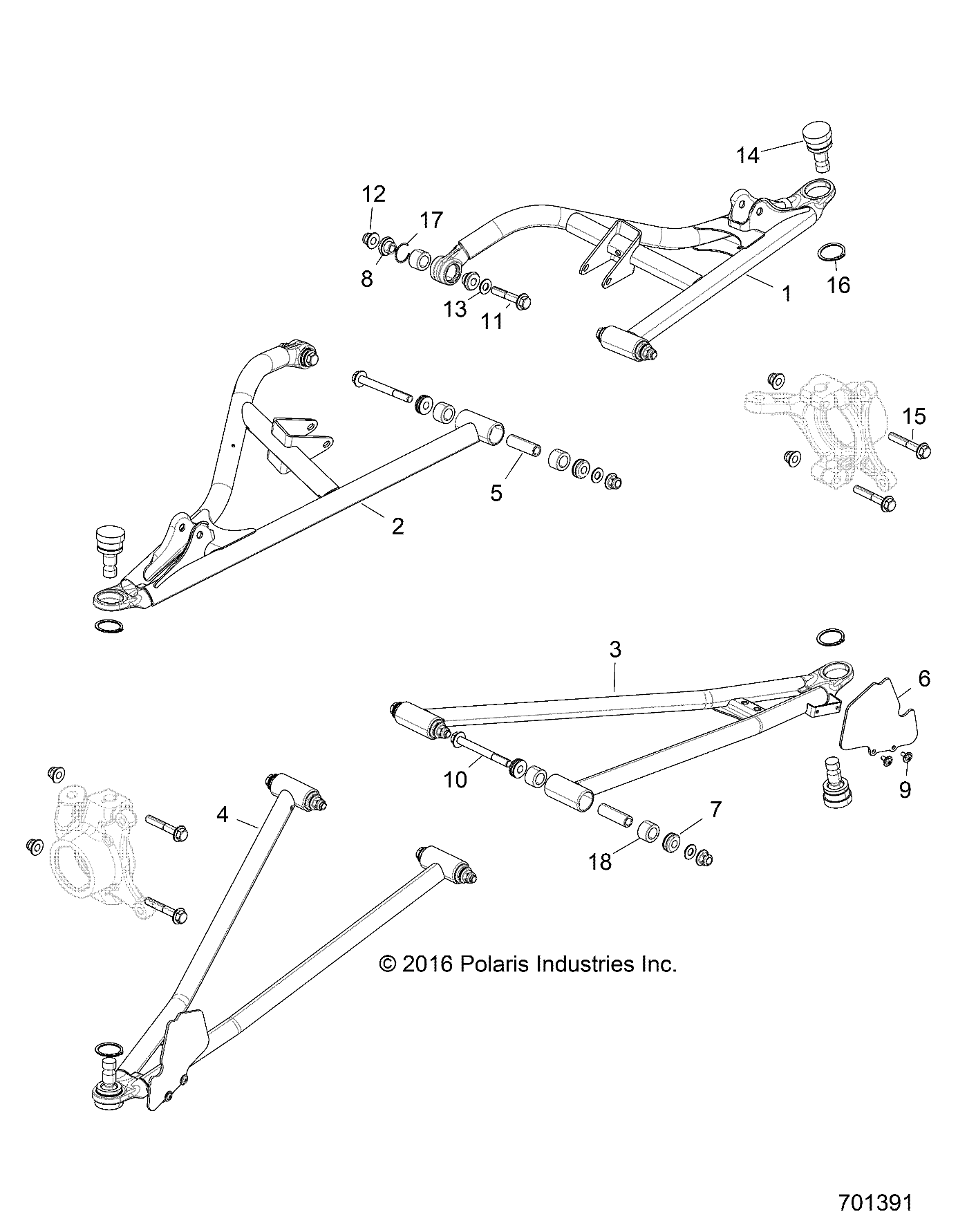 SUSPENSION, FRONT CONTROL ARMS - Z18VFE92BB/BM/BS/BU/LBK (701391)