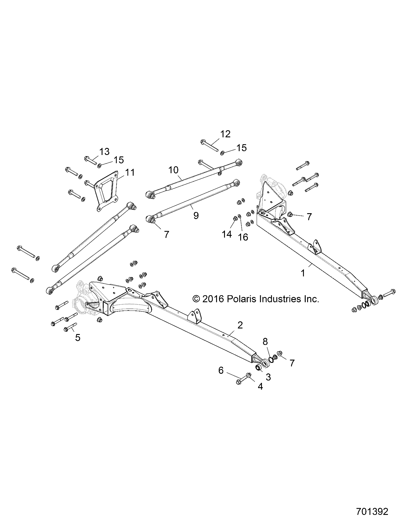 SUSPENSION, REAR CONTROL ARMS - Z17VDE92AK/AM/LK/AB (701392)