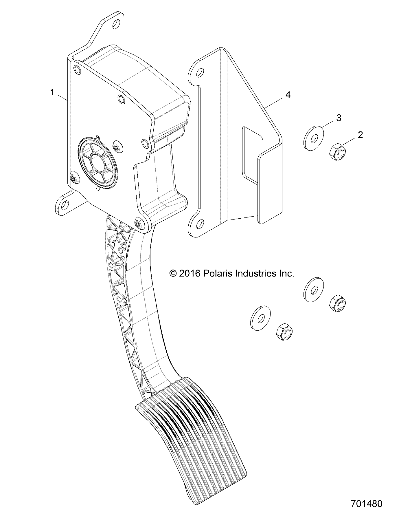 ENGINE, THROTTLE PEDAL - Z18VDE92NB/NU/LNK (701480)