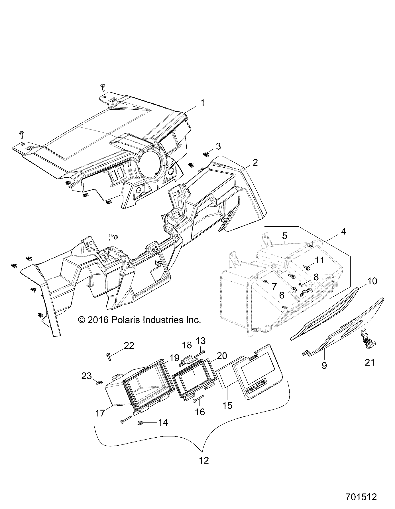 BODY, DASH AND GLOVEBOX - Z18VDE99NK (701512)