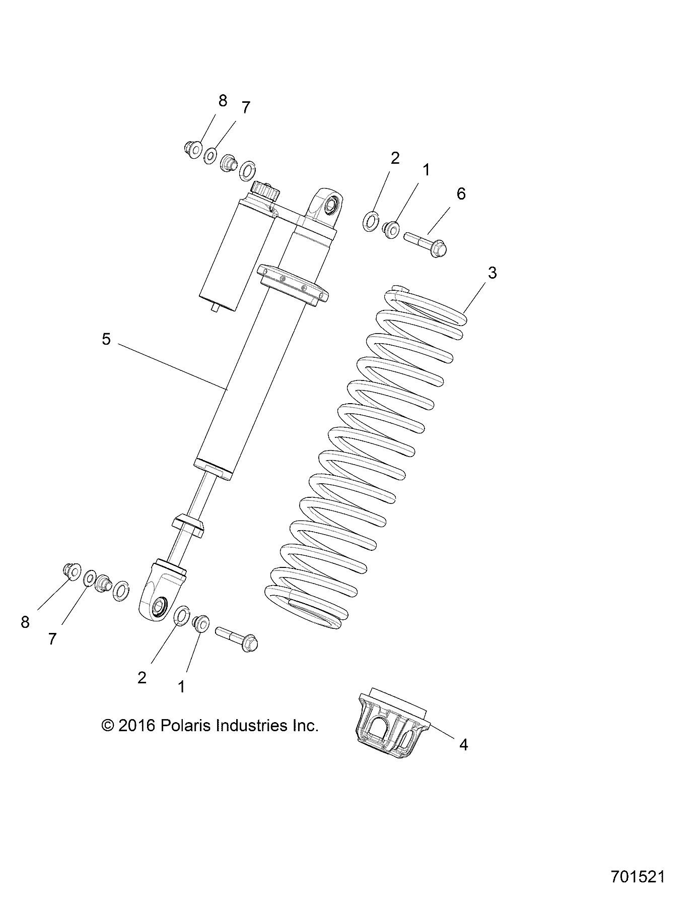 SUSPENSION, FRONT SHOCK MOUNTING - Z17VDE99FM/S99FM/CM (701521)