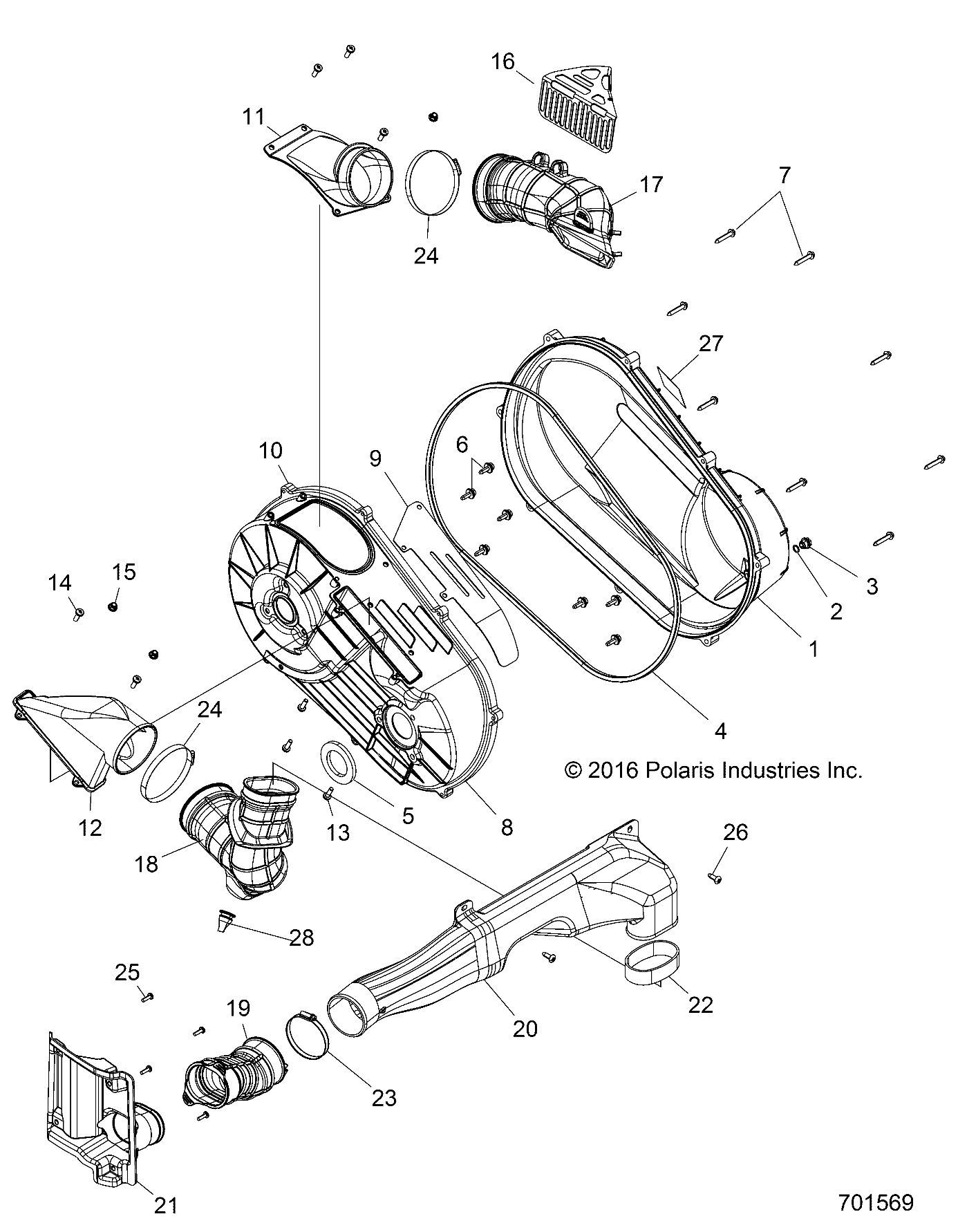 DRIVE TRAIN, CLUTCH COVER - R17RVA87A1/B1/E87A9/B9 (701569)