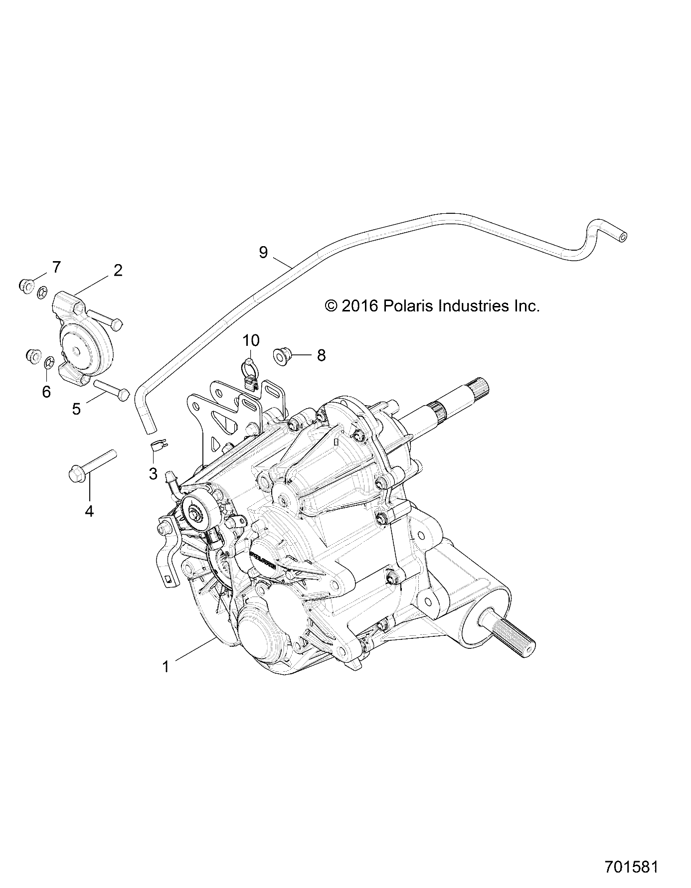 DRIVE TRAIN, MAIN GEARCASE MOUNTING - Z17VAE87NK (701581)