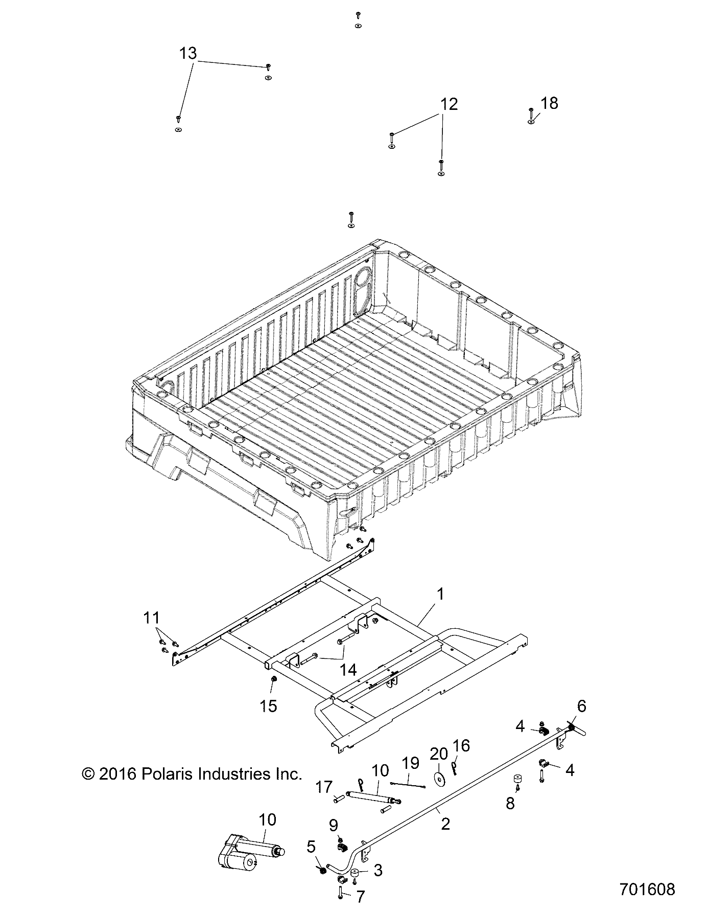 BODY, BOX MOUNTING AND LATCH - R17B1PD1AA/2P (701608)