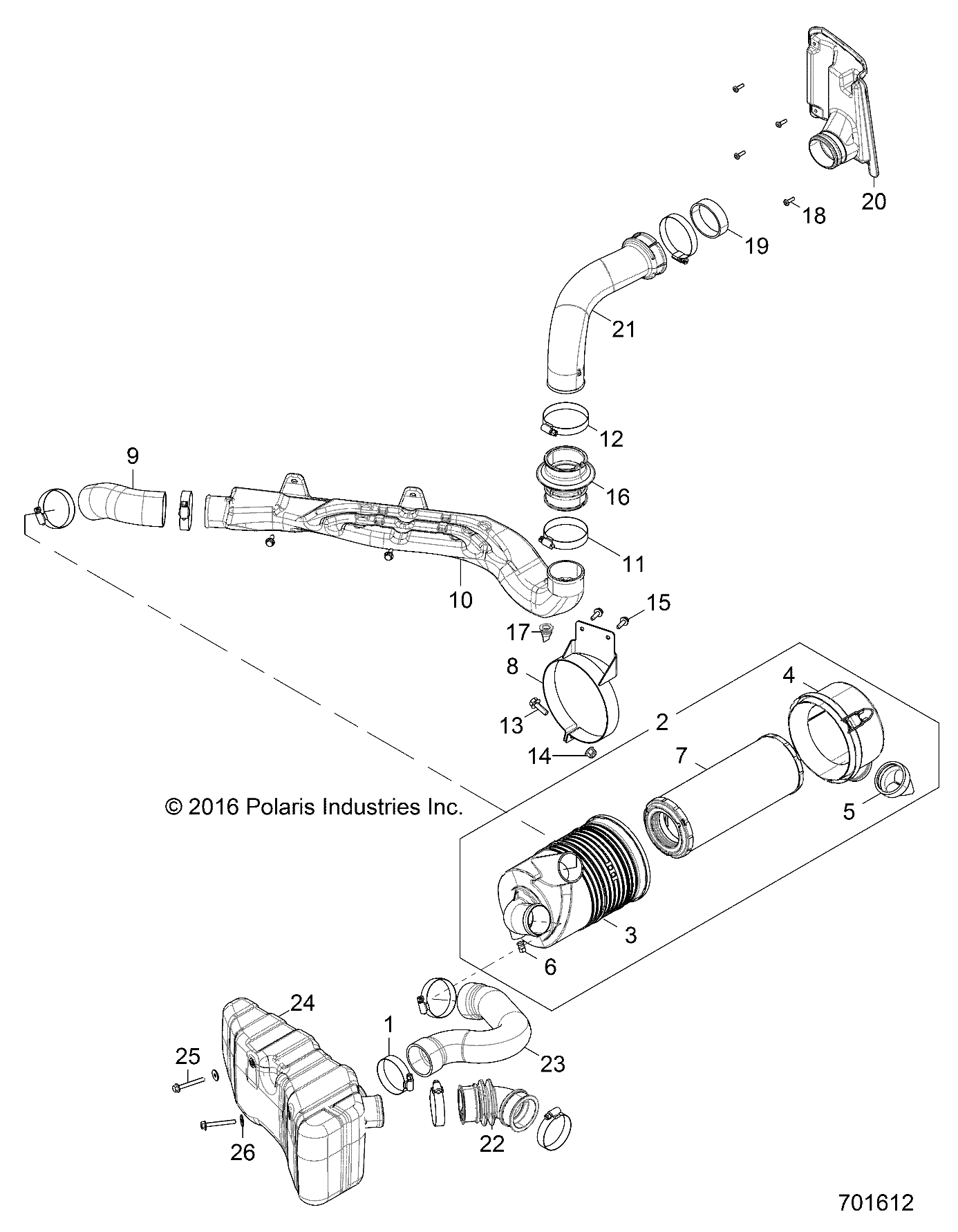 ENGINE, AIR INTAKE SYSTEM - R17B1PD1AA/2P (701612)