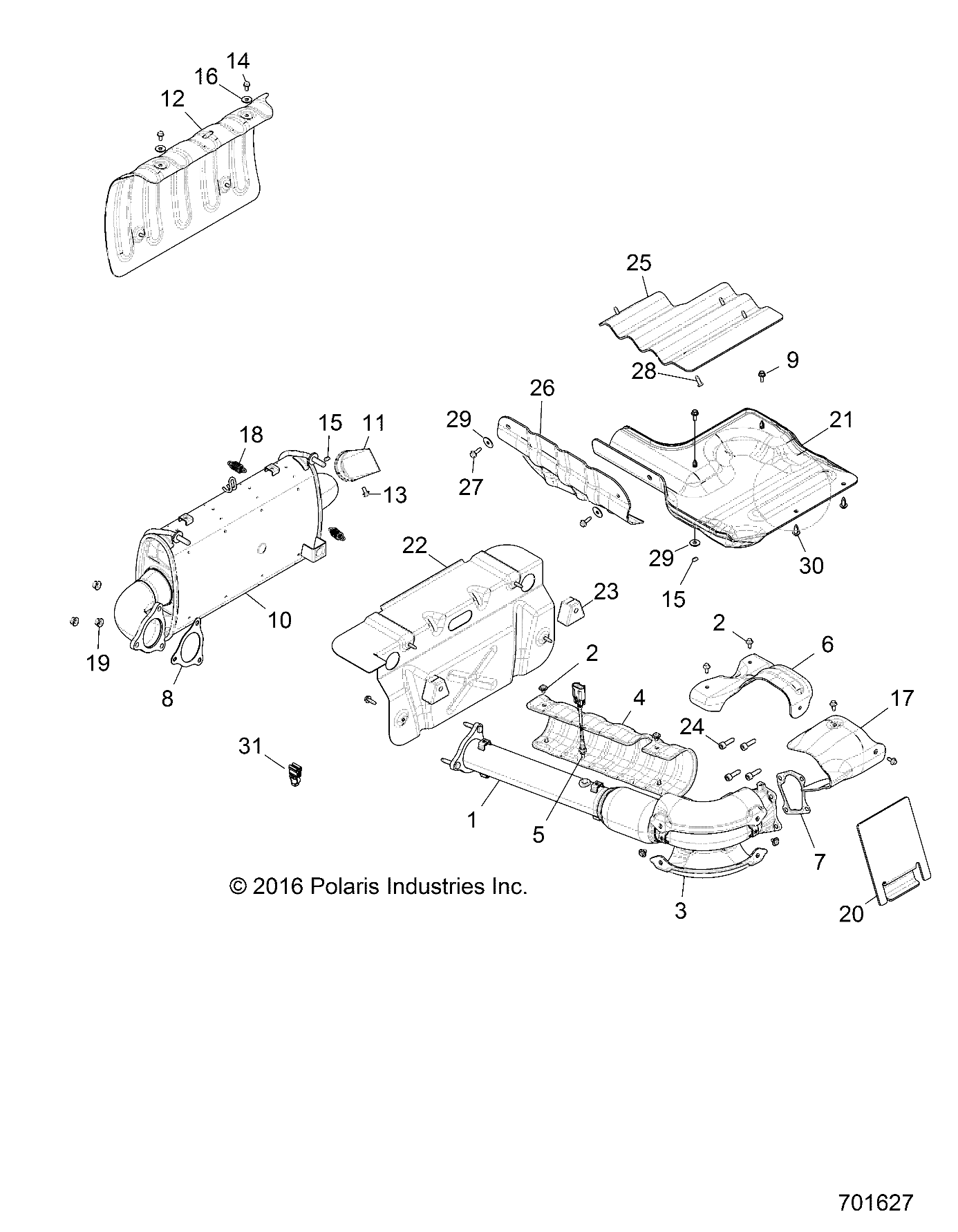 ENGINE, EXHAUST SYSTEM - Z17VDS92CM (701627)