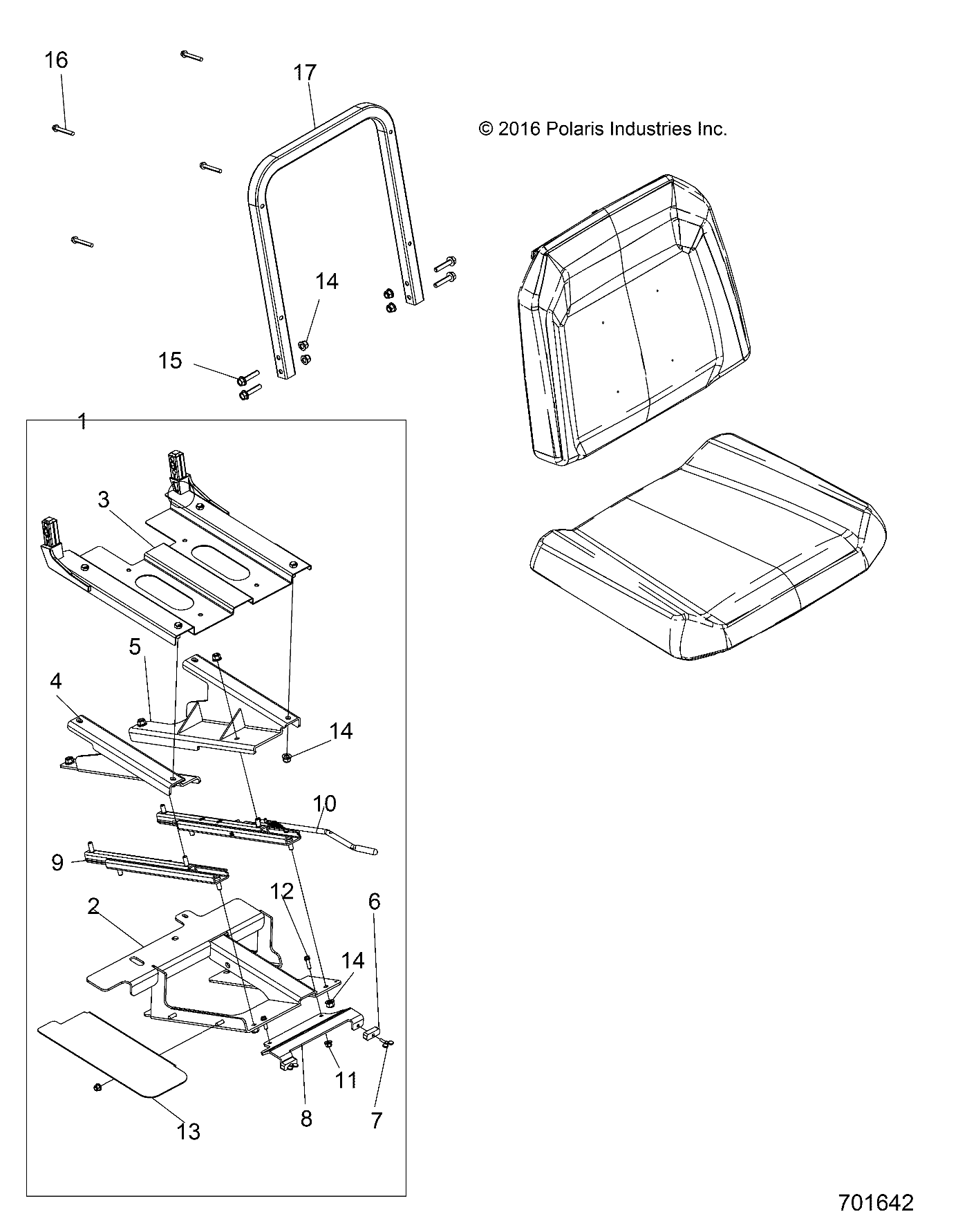 BODY, SLIDER DRIVERS SEAT - R18RTS87C1] (701642)