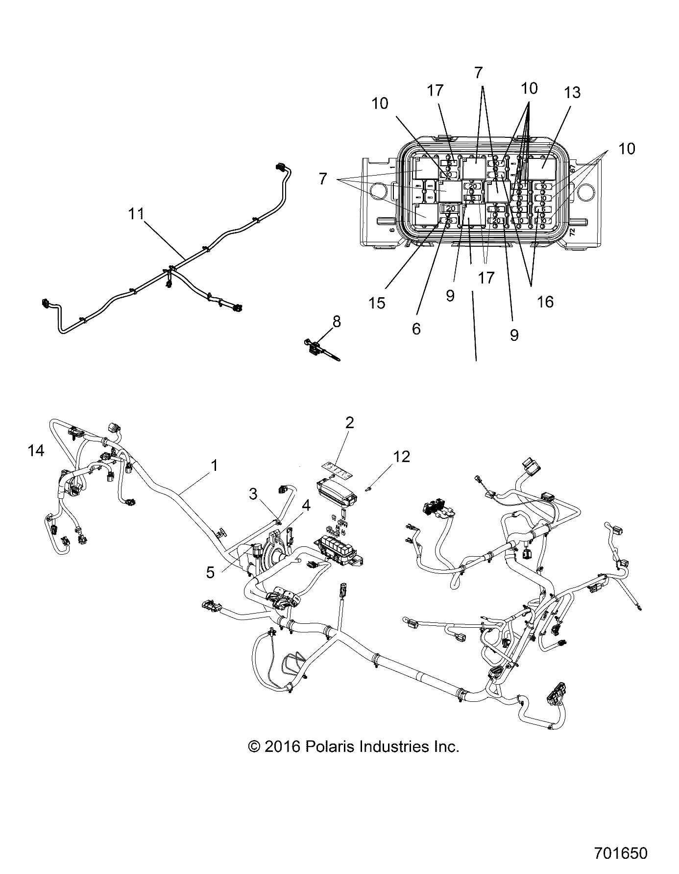 ELECTRICAL, HARNESS - R17RTE87FU/F1/S87CU/C1/FU/F1 (701650)