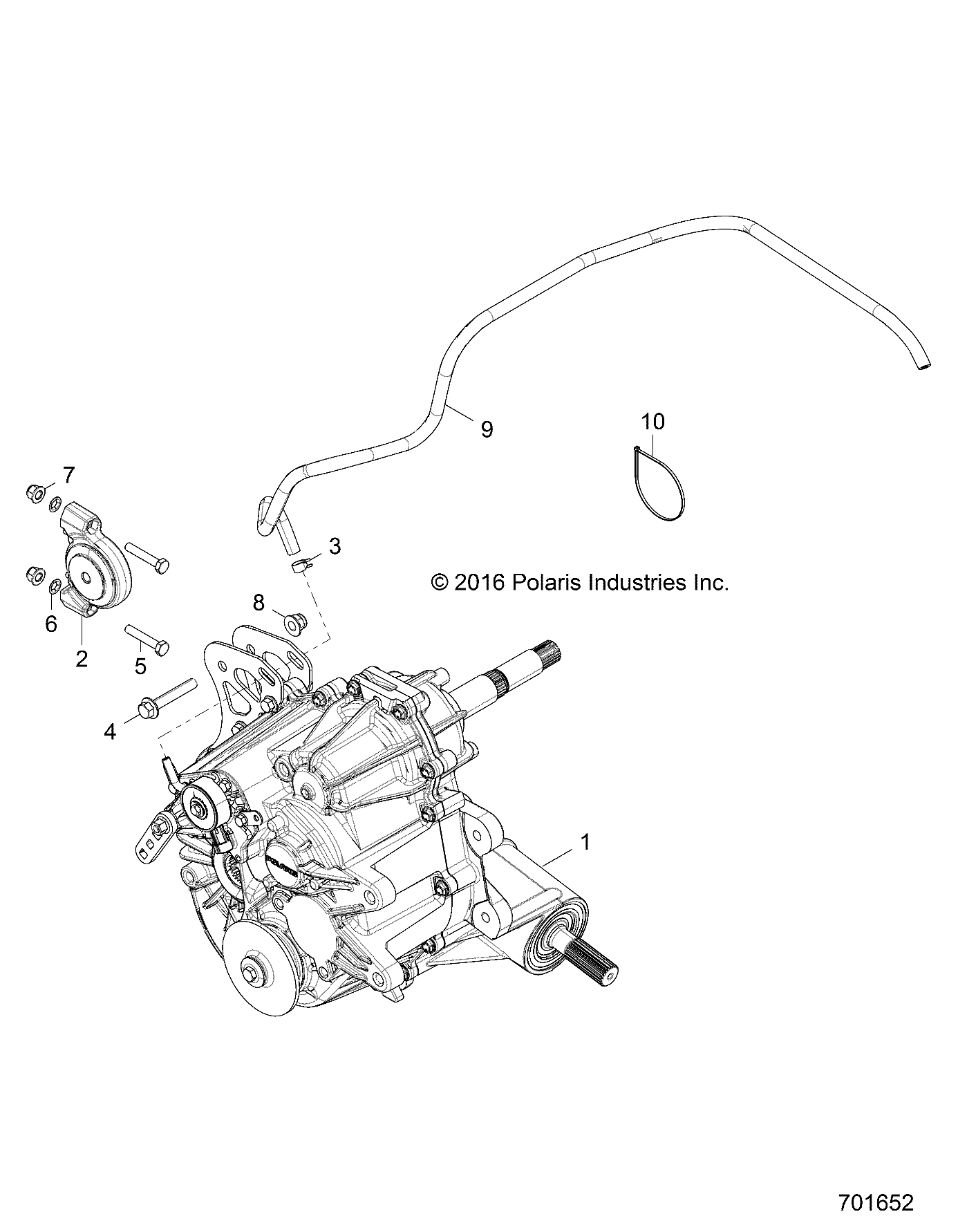 DRIVE TRAIN, MAIN GEARCASE MOUNTING - Z17VDE99FM/S99FM/CM (701652)