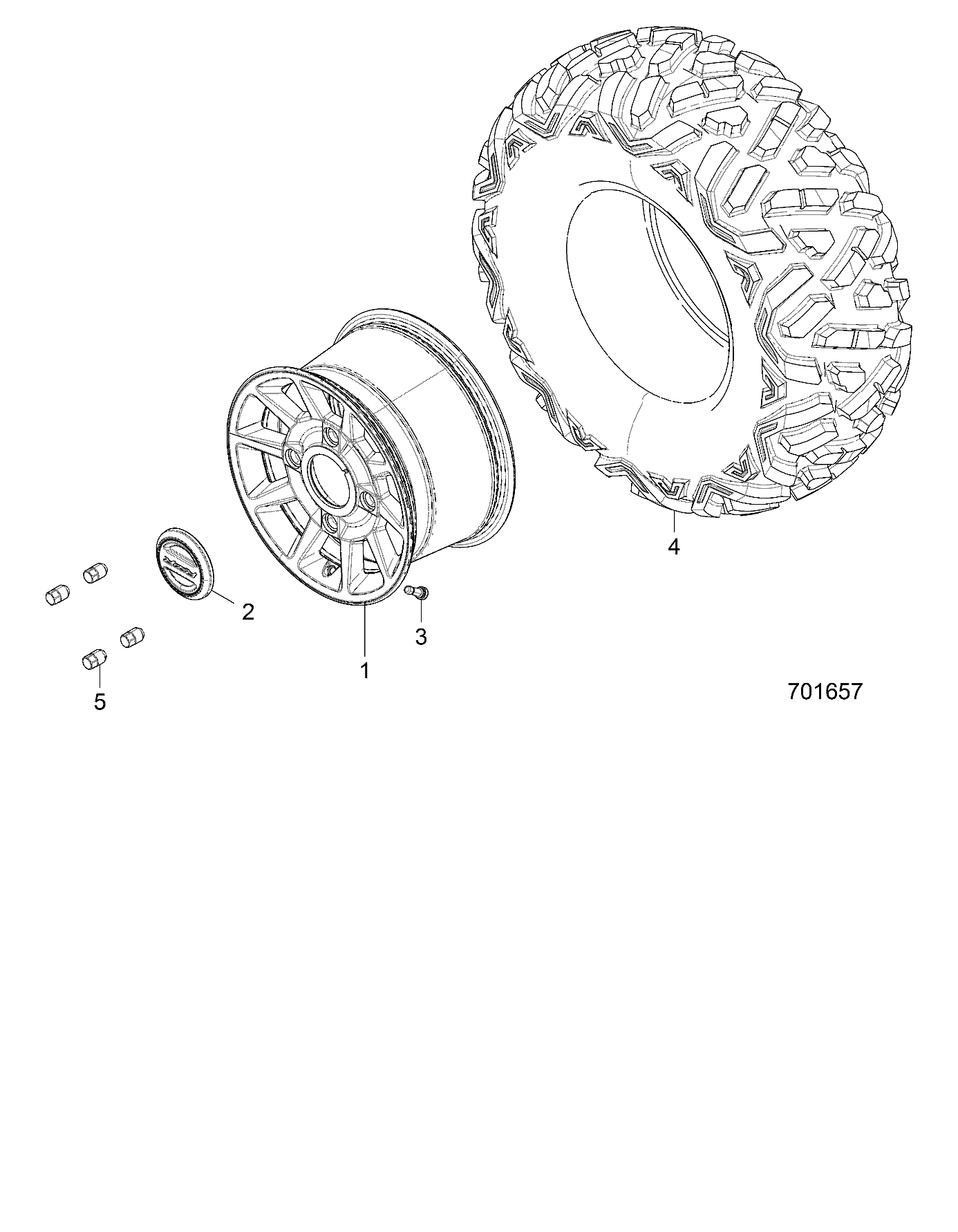 WHEELS, REAR - Z18VDS92CF/CU (701657)